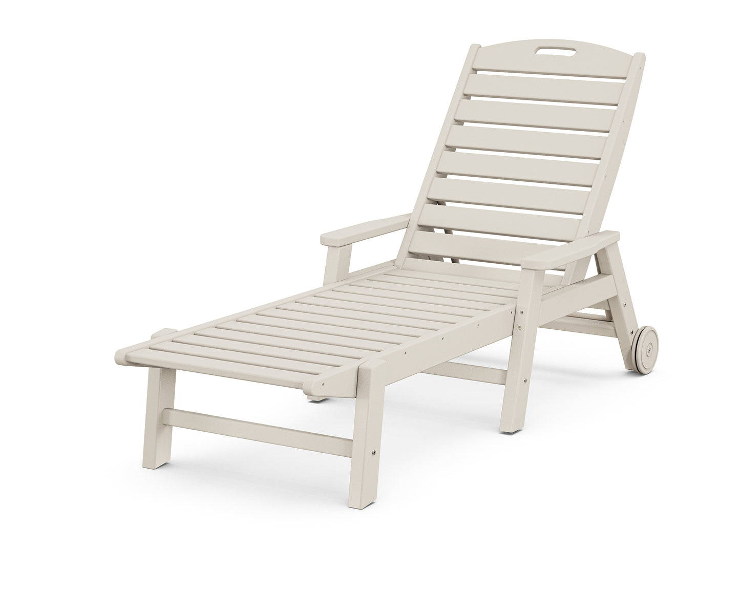 Nautical Chaise with Arms & Wheels