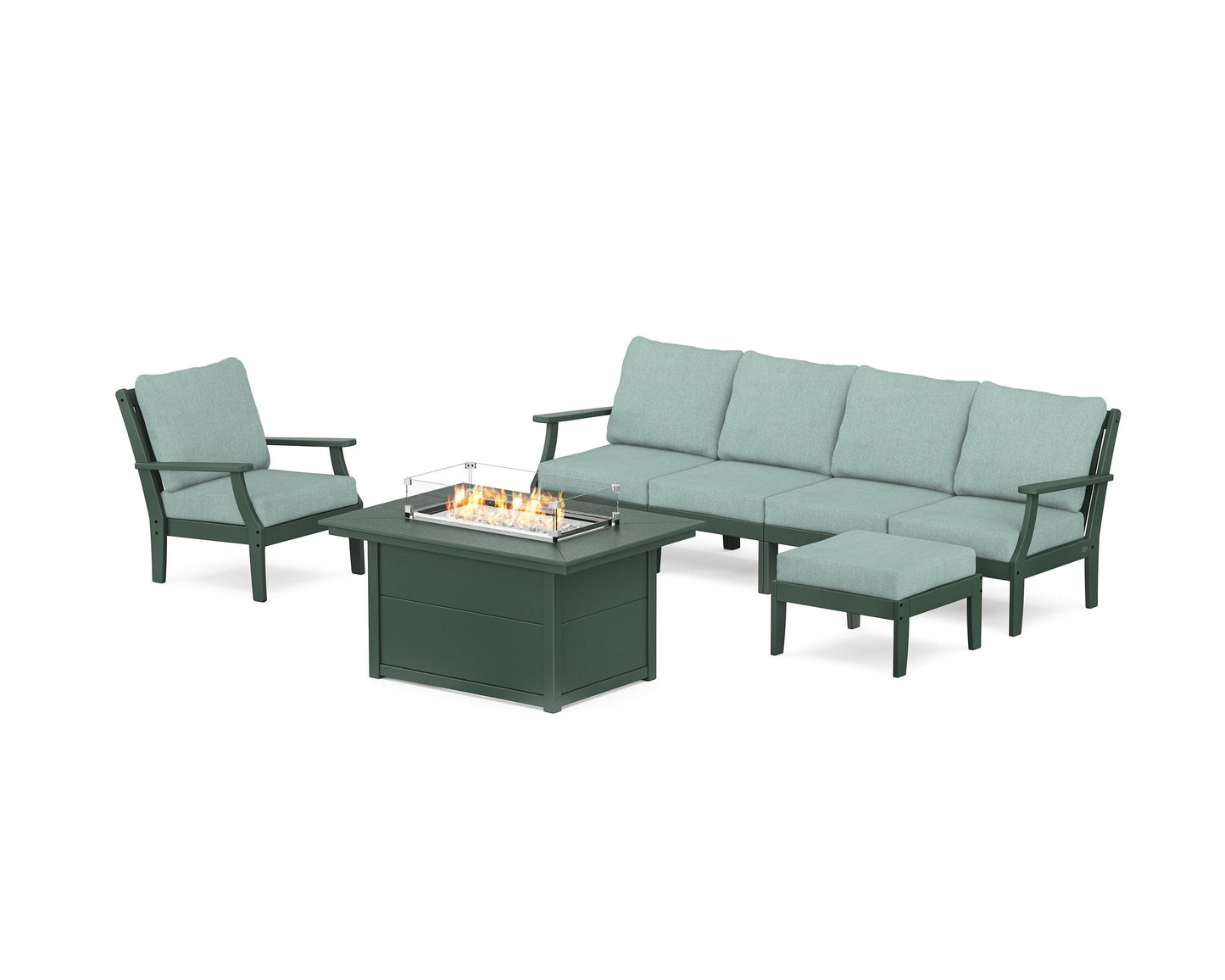 Braxton Sectional Lounge and Fire Pit Set