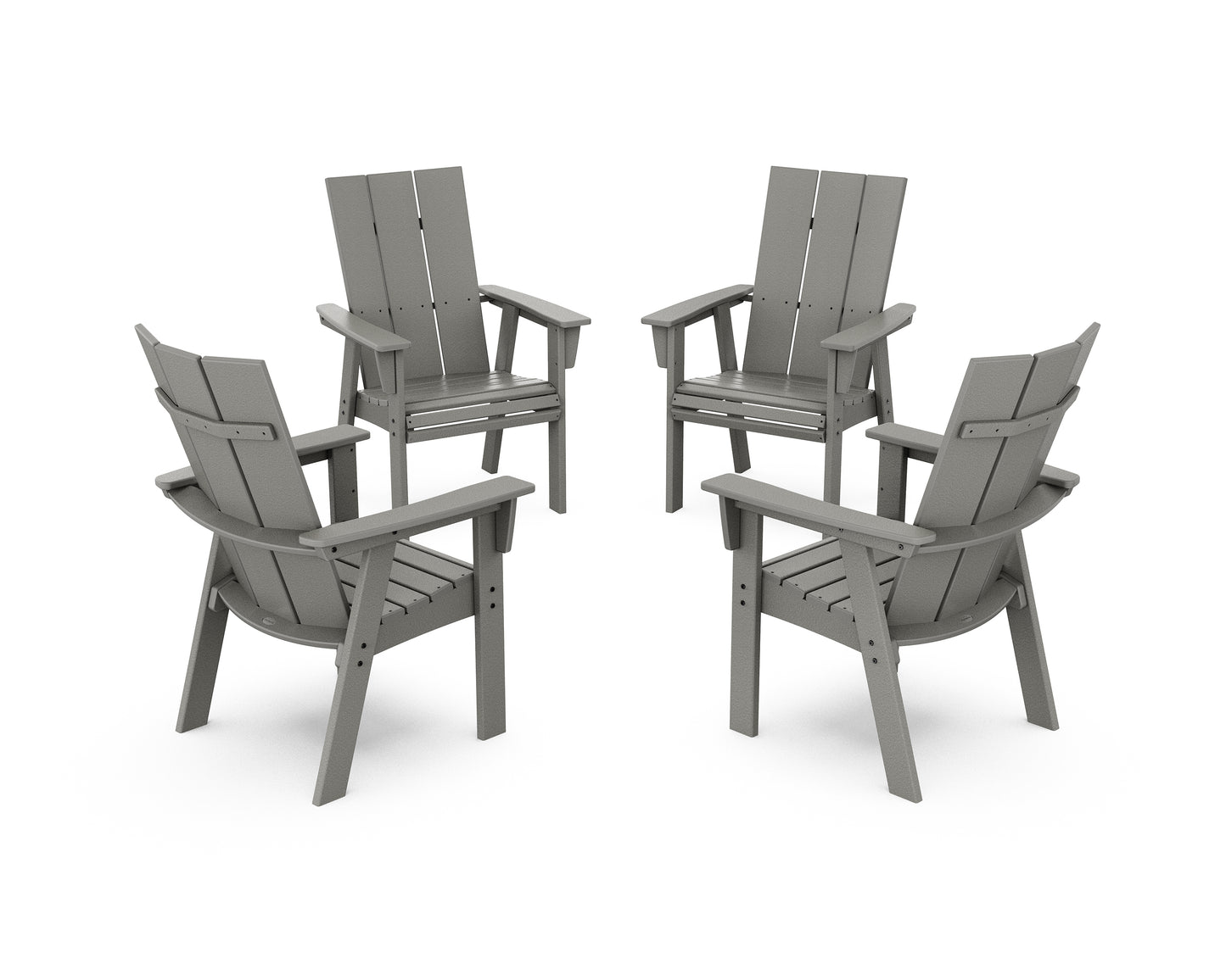 Modern 4-Piece Curveback Upright Adirondack Conversation Set