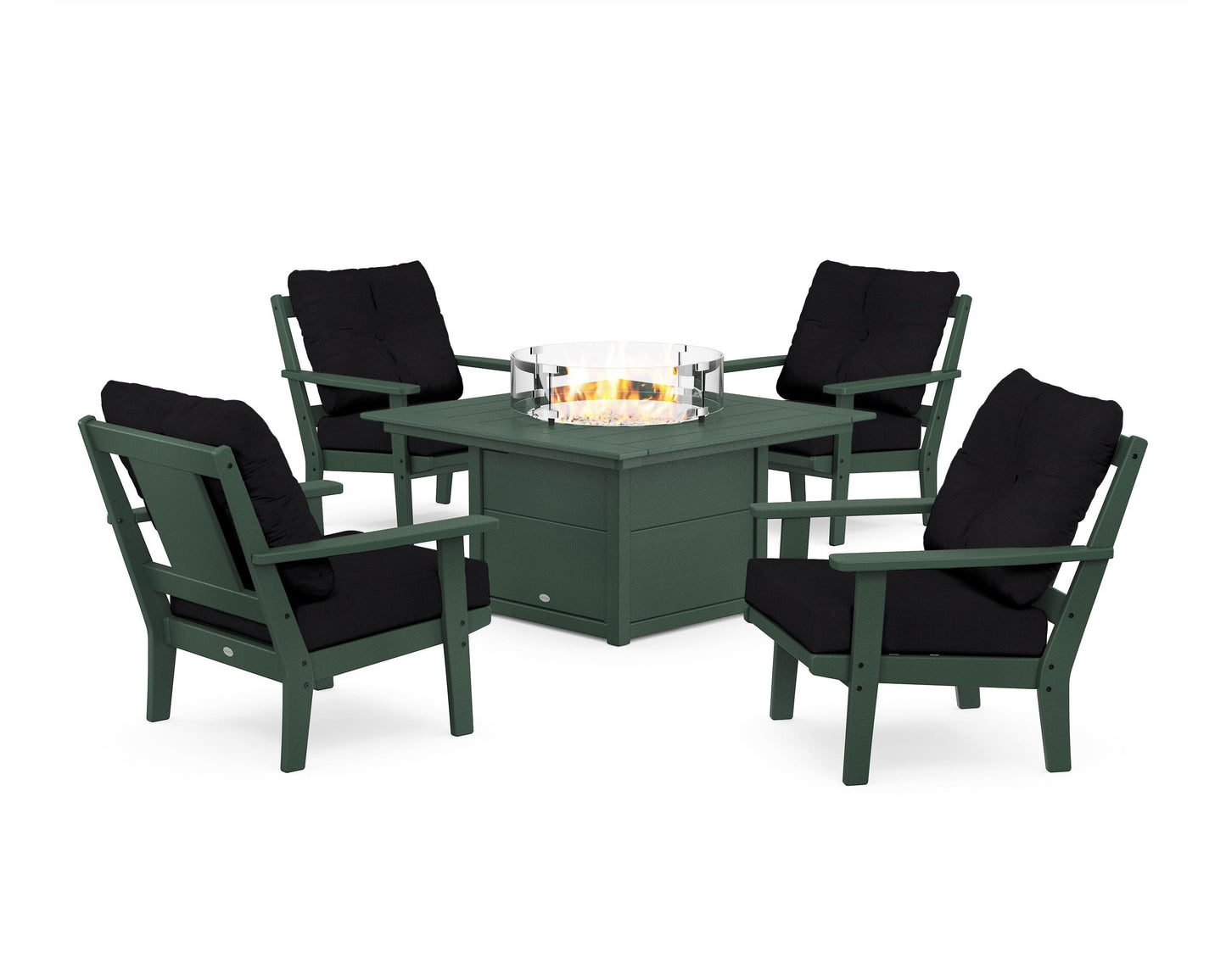 Prairie 5-Piece Deep Seating Set with Fire Pit Table