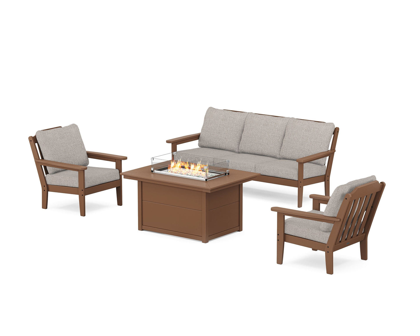 Cottage Deep Seating Fire Pit Table Set