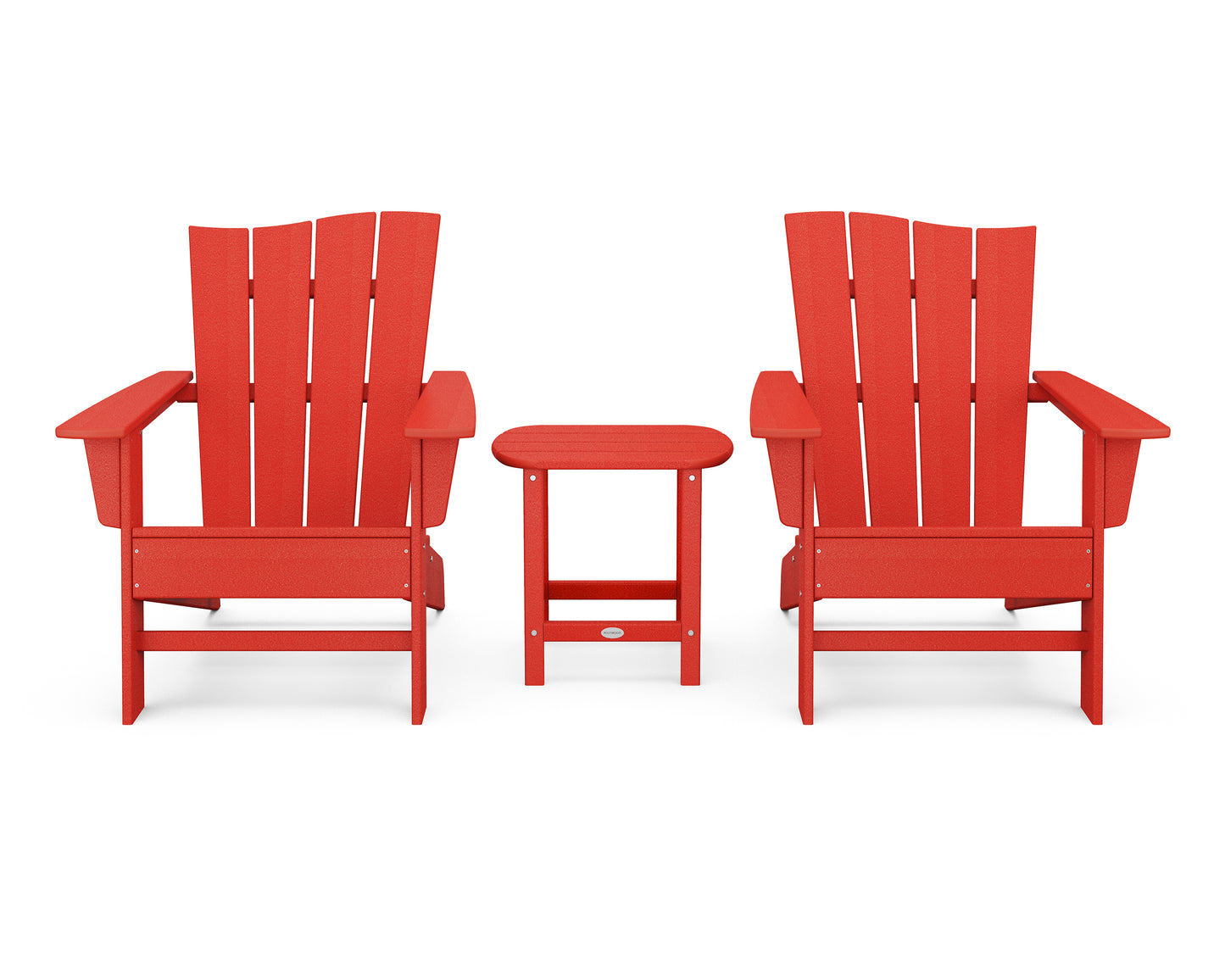 Wave 3-Piece Adirondack Chair Set