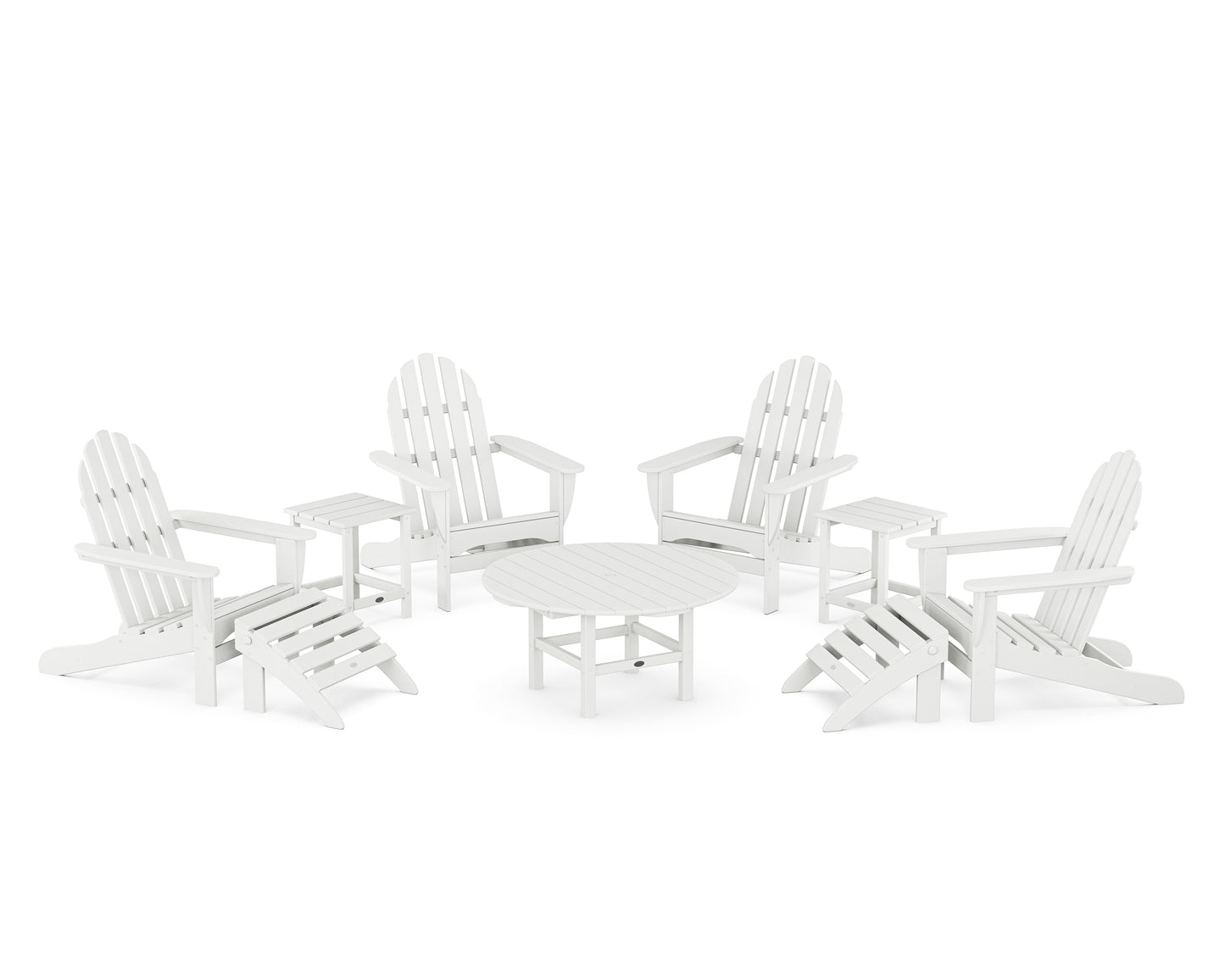 Classic Adirondack Chair 9-Piece Conversation Set