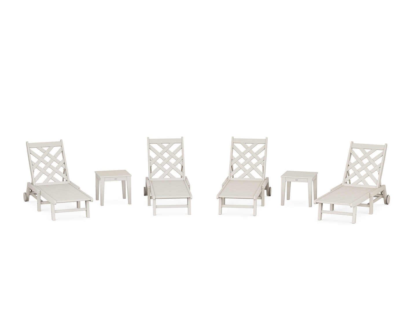 Wovendale 6-Piece Chaise Set with Wheels