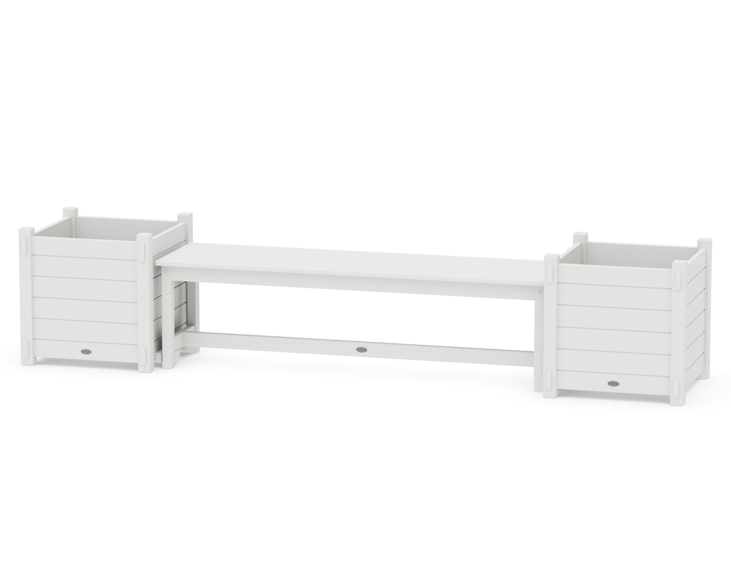 60" Nautical Straight Planter Bench Set - Large