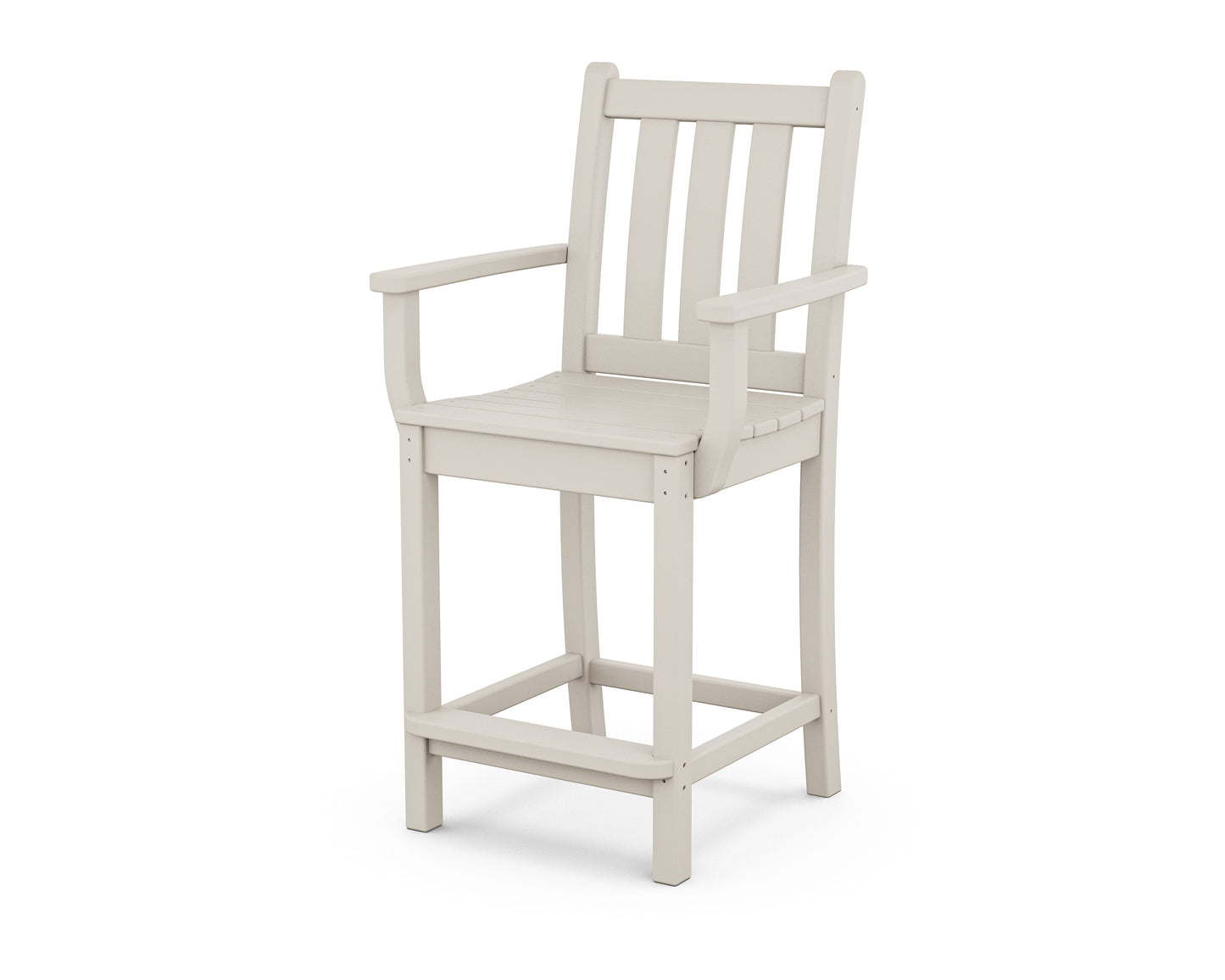 Traditional Garden Counter Arm Chair