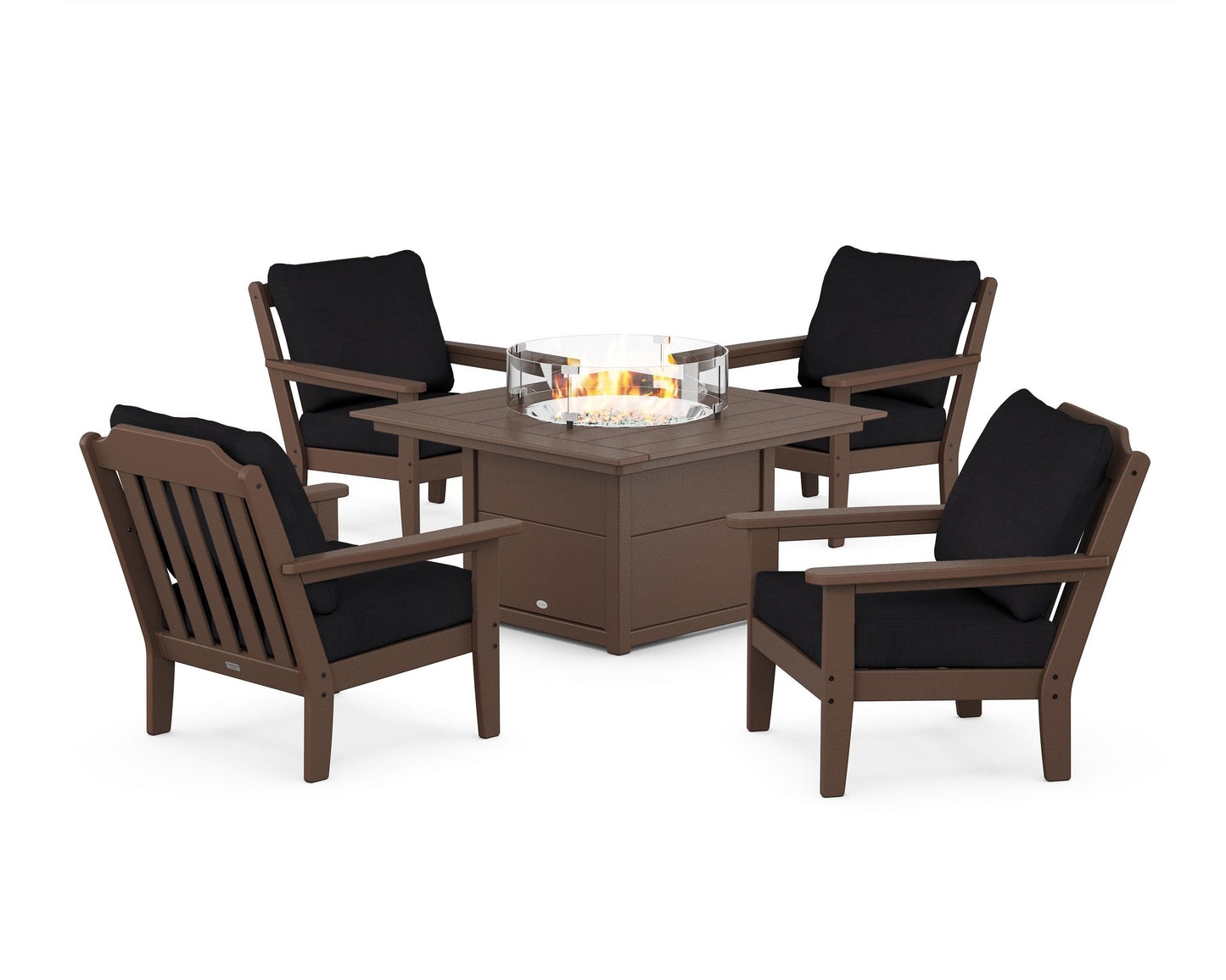 Cottage 5-Piece Deep Seating Set with Fire Pit Table