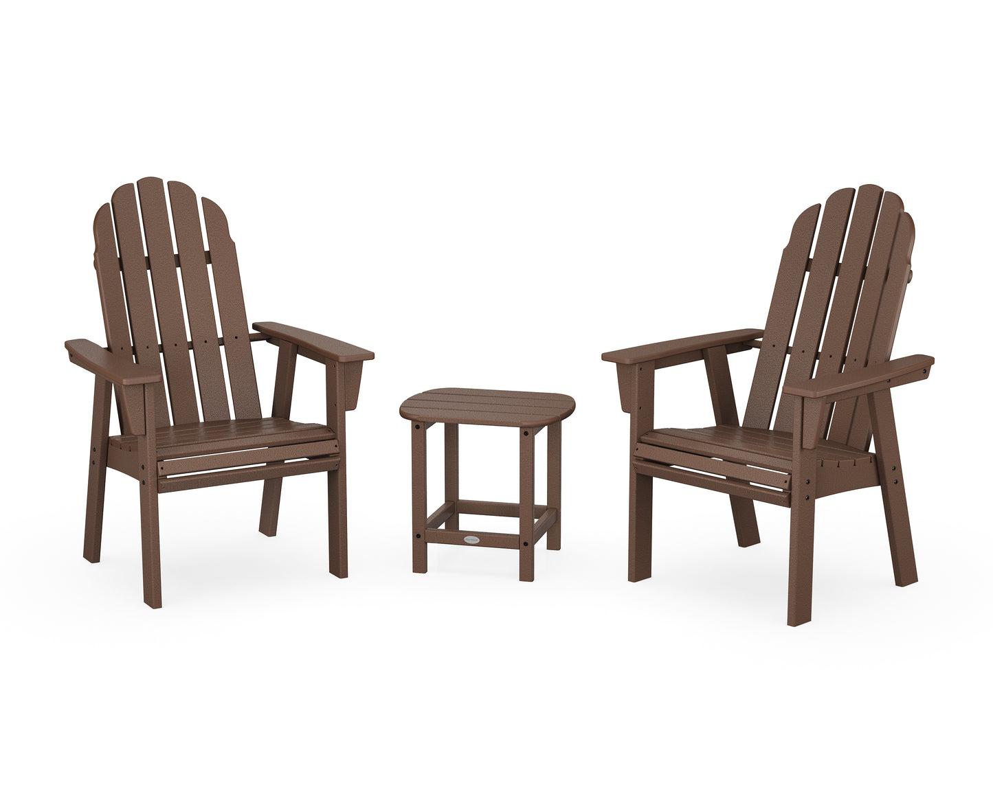 Vineyard 3-Piece Curveback Upright Adirondack Chair Set