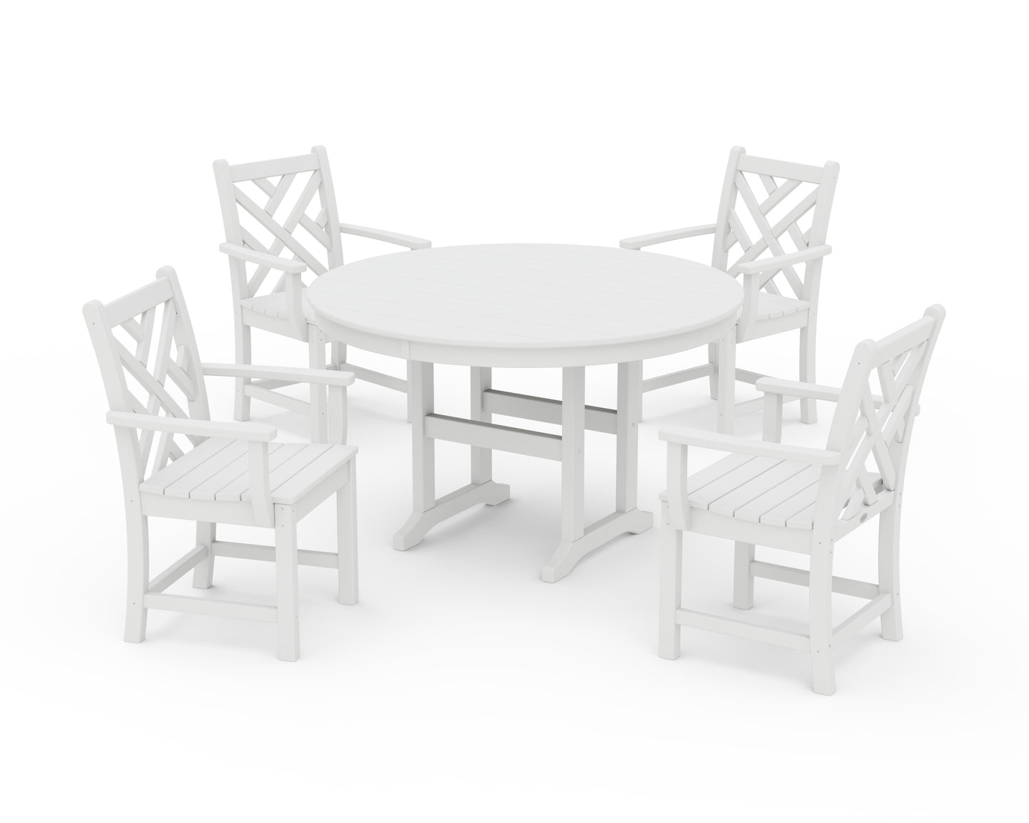 Chippendale 5-Piece Round Farmhouse Dining Set