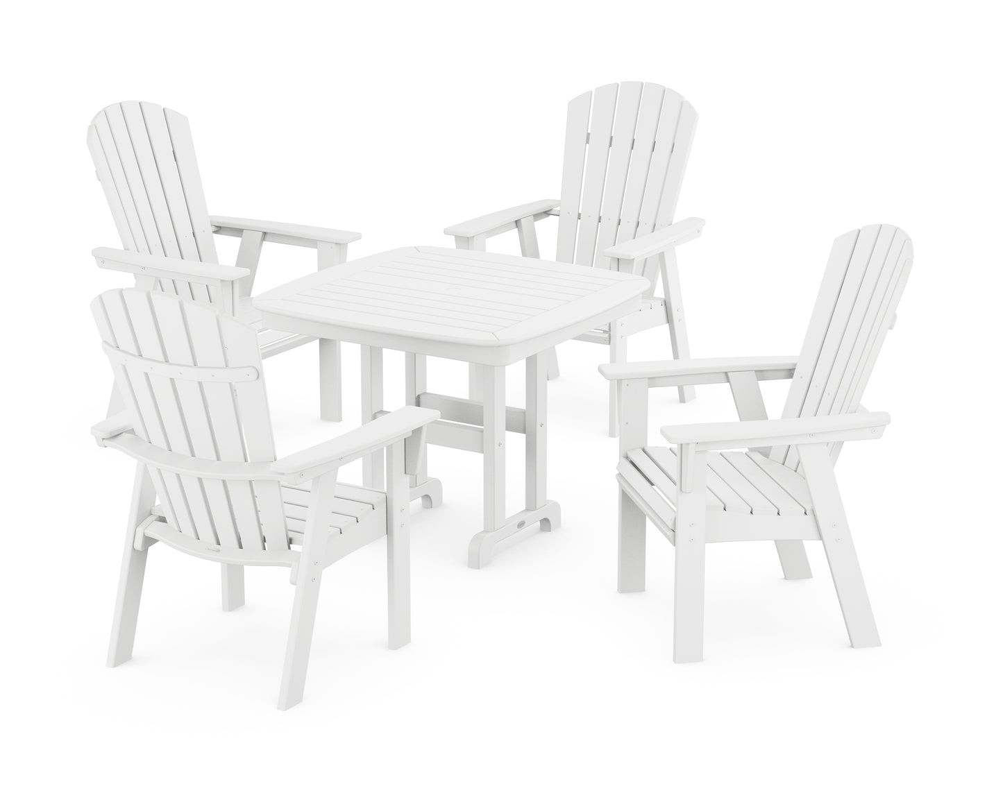 Nautical Curveback Adirondack 5-Piece Dining Set