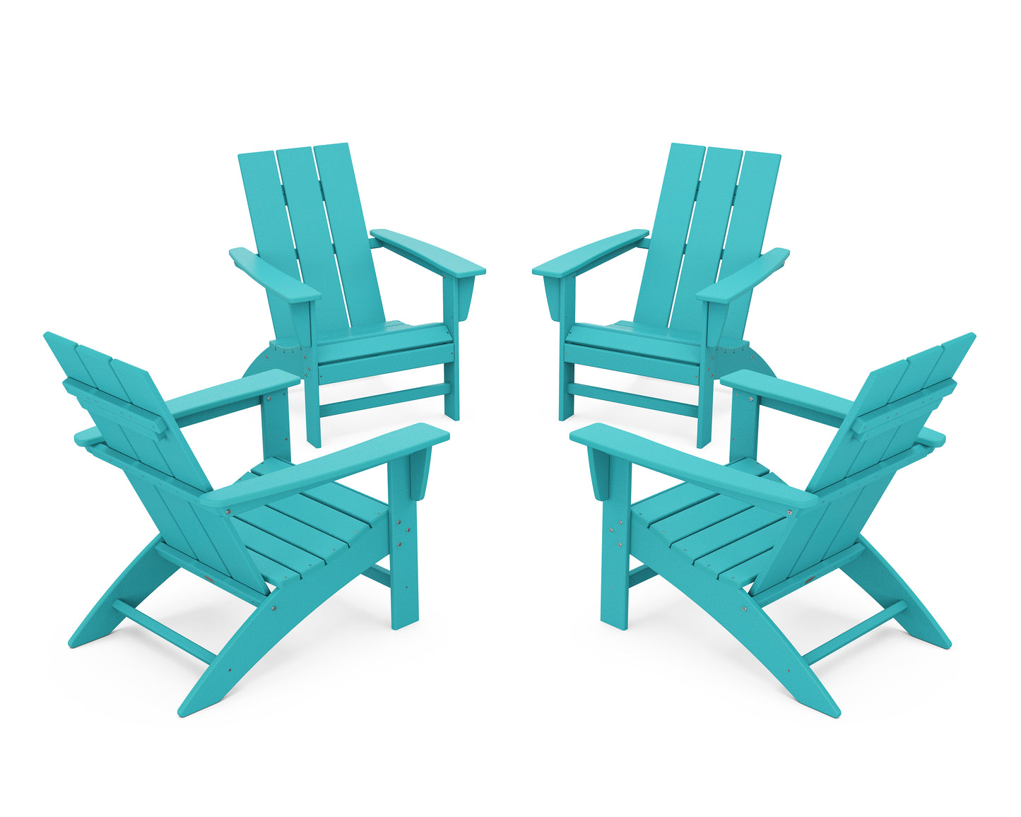 4-Piece Modern Adirondack Chair Conversation Set