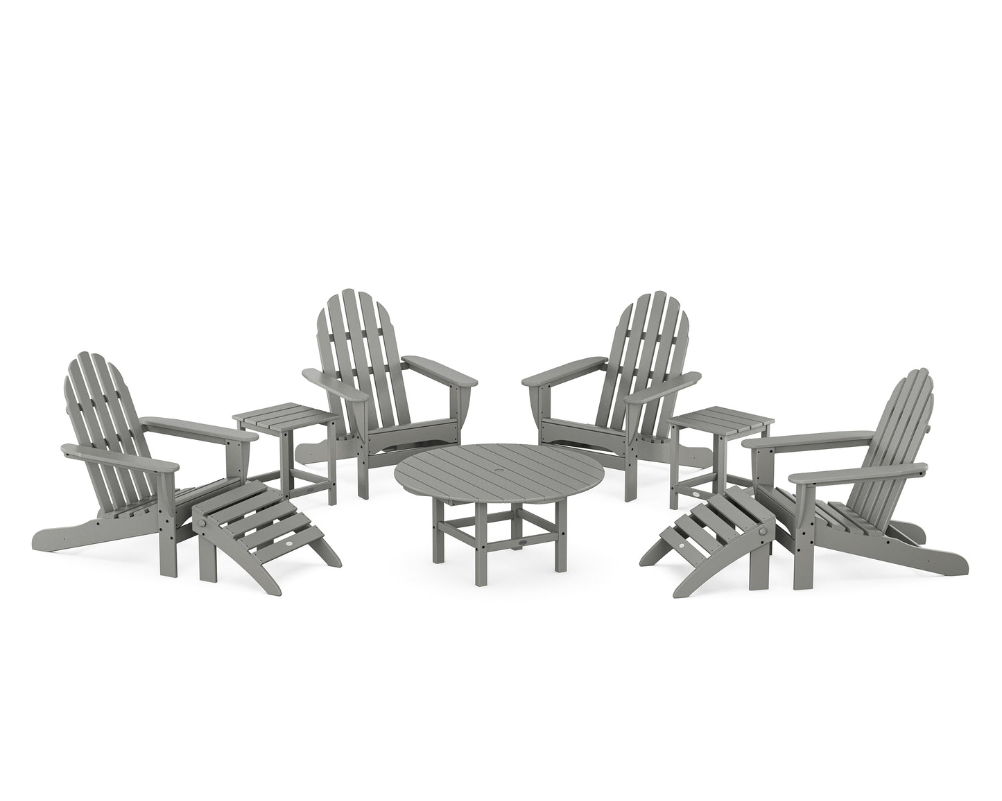Classic Adirondack Chair 9-Piece Conversation Set