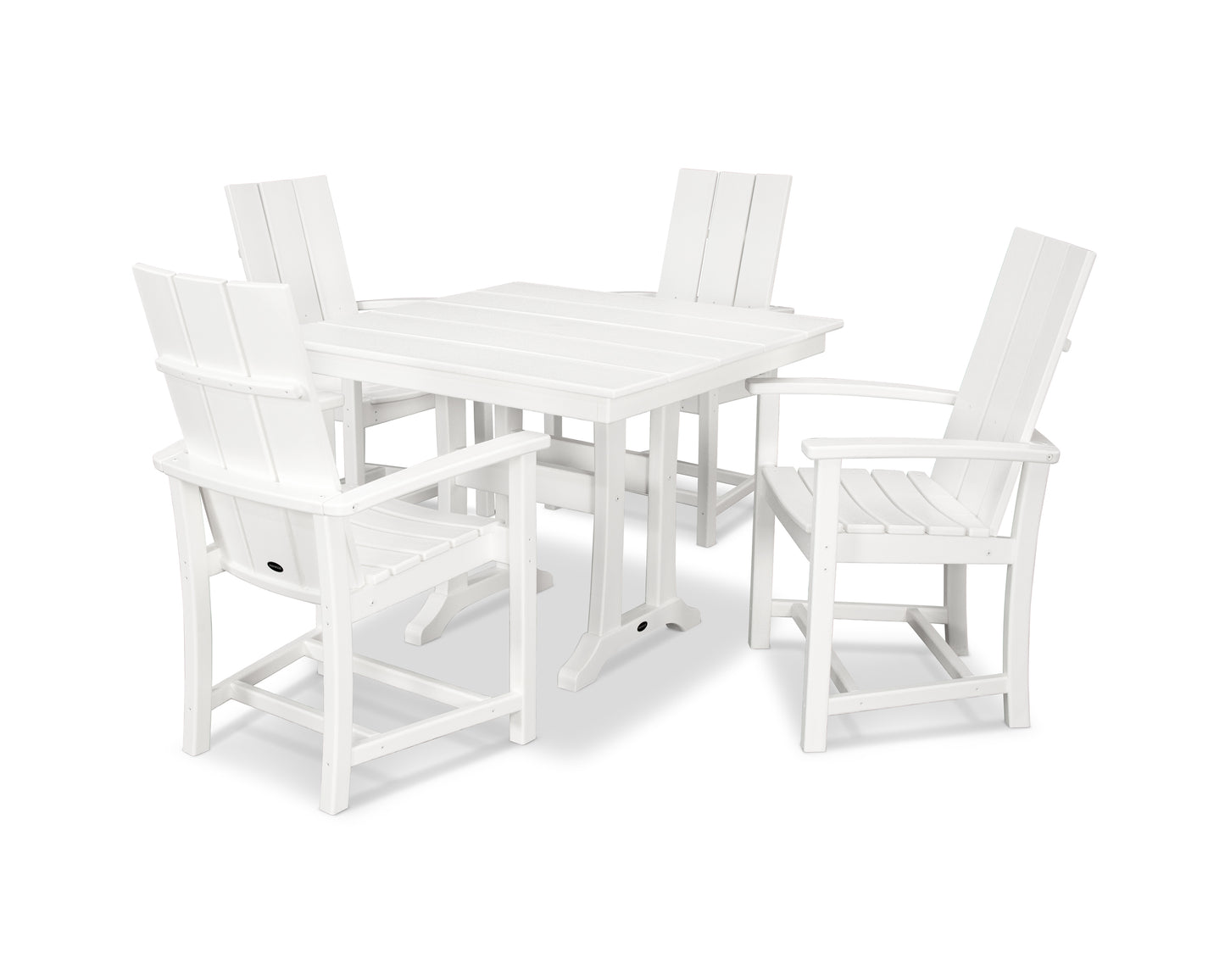 Modern Adirondack 5-Piece Farmhouse Trestle Dining Set