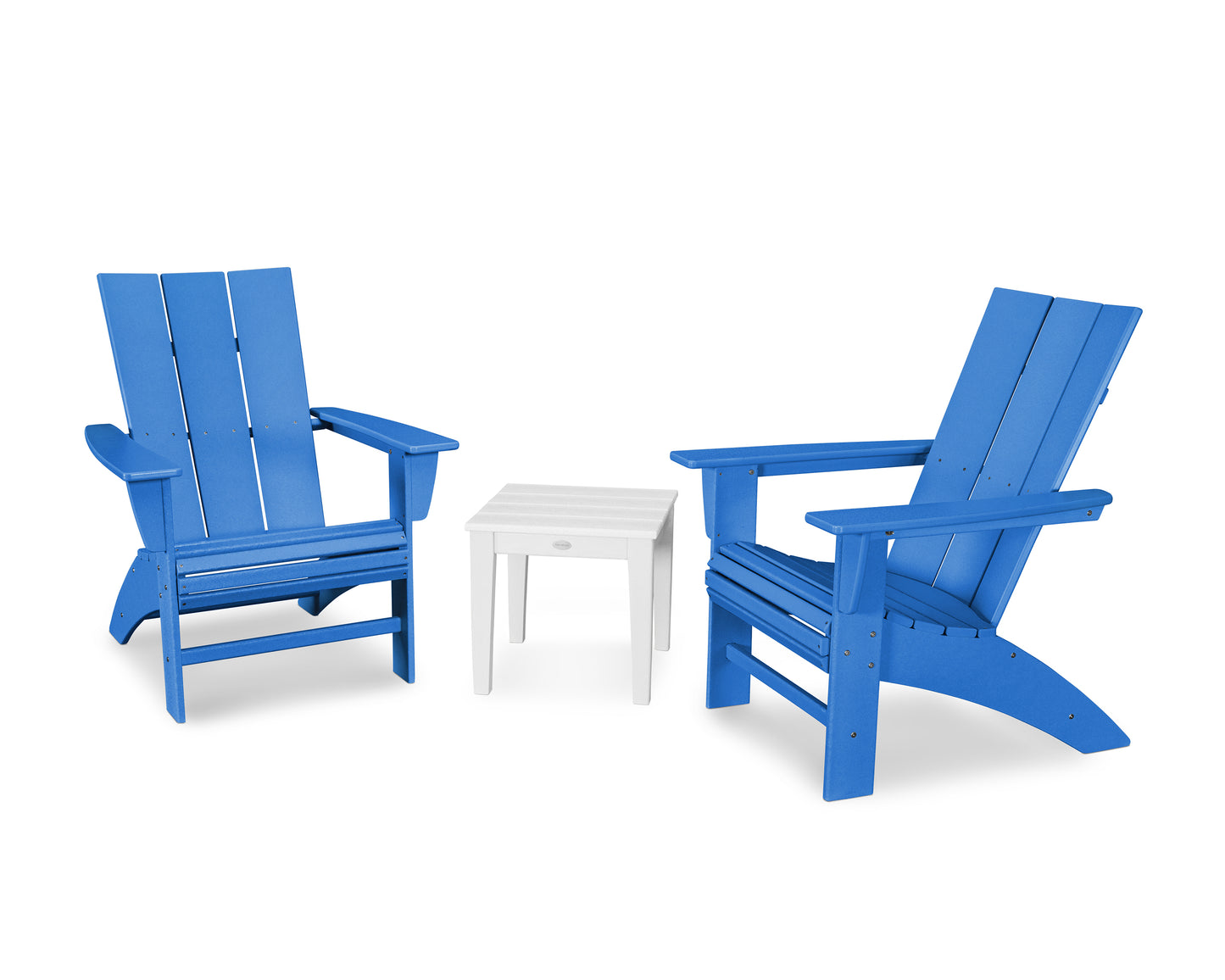 Modern 3-Piece Curveback Adirondack Set