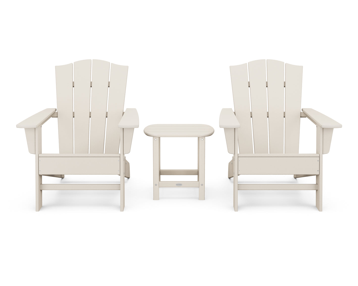 Wave 3-Piece Adirondack Chair Set with The Crest Chairs