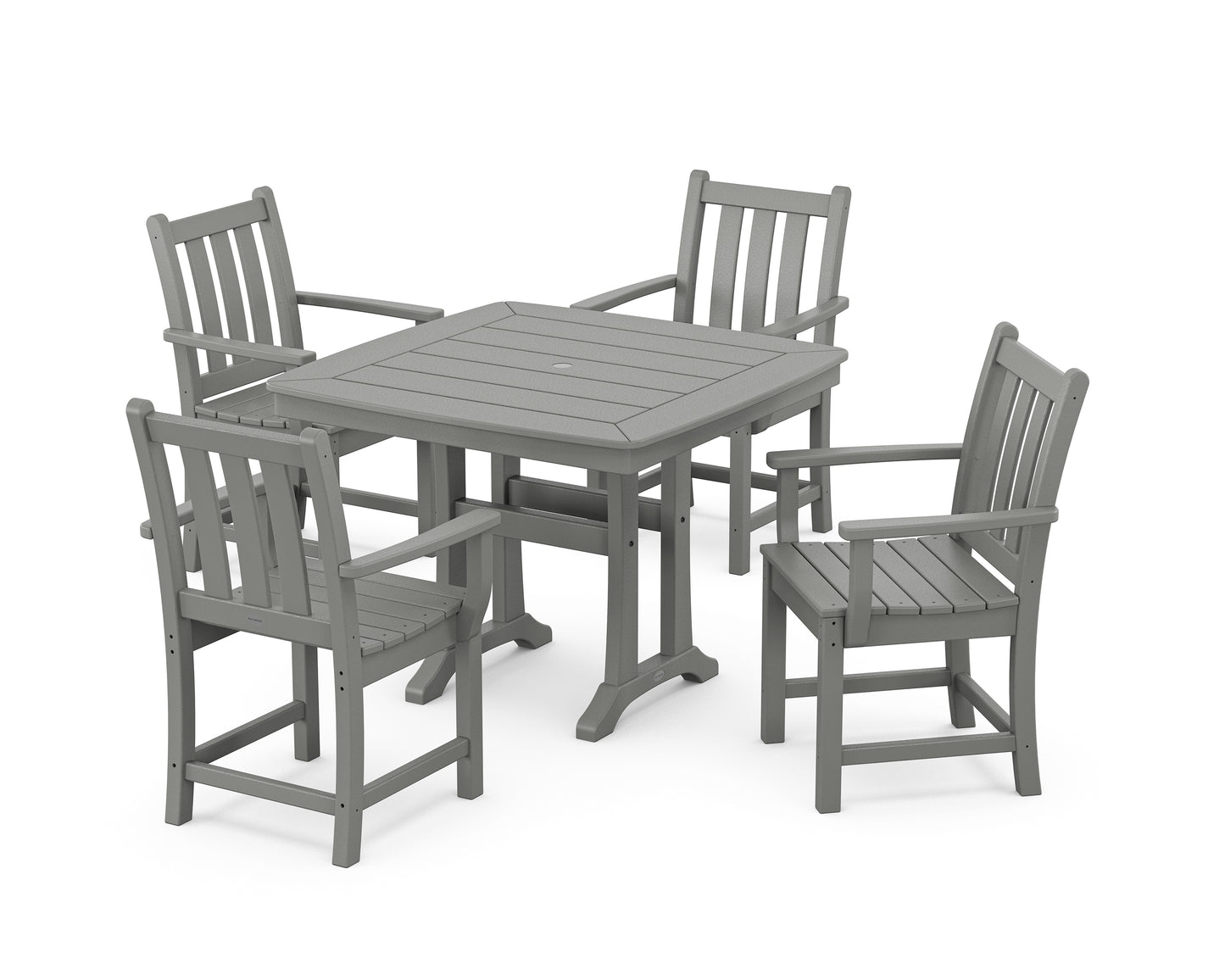 Traditional Garden 5-Piece Dining Set with Trestle Legs
