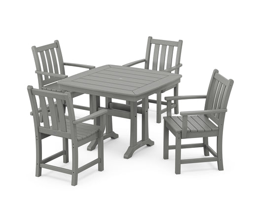 Traditional Garden 5-Piece Dining Set with Trestle Legs