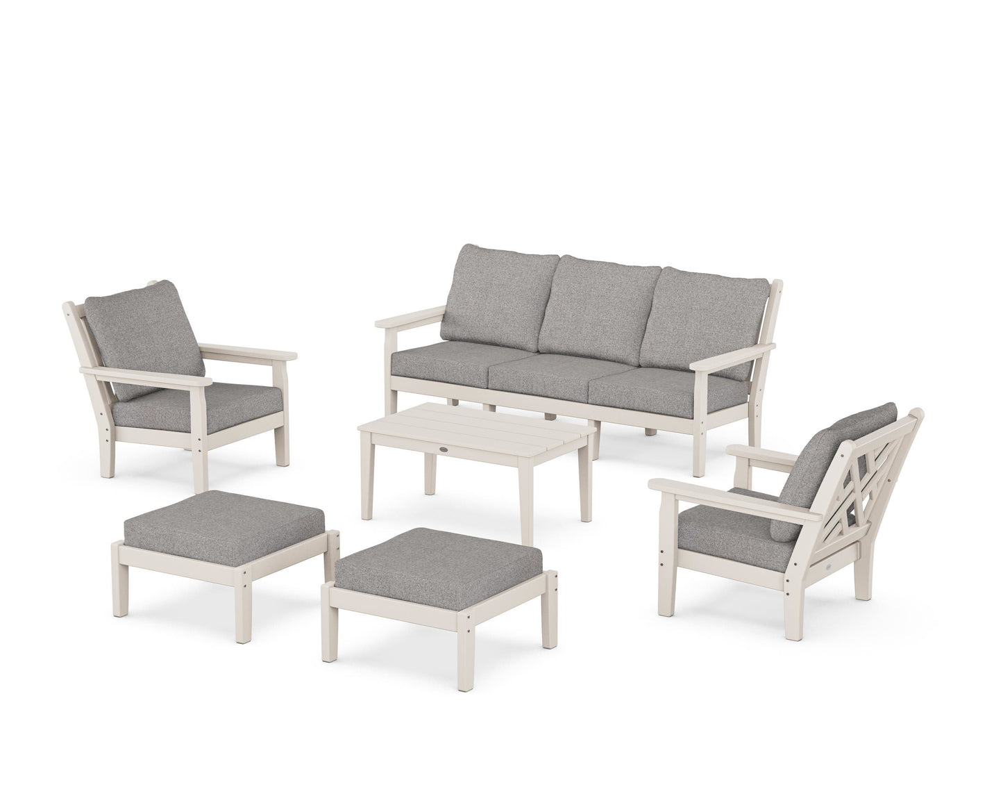 Chippendale 6-Piece Lounge Sofa Set
