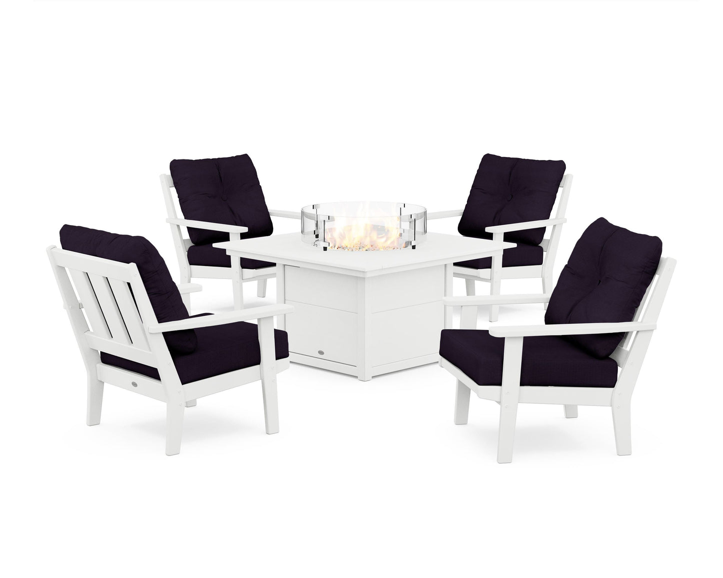 Oxford 5-Piece Deep Seating Set with Fire Pit Table