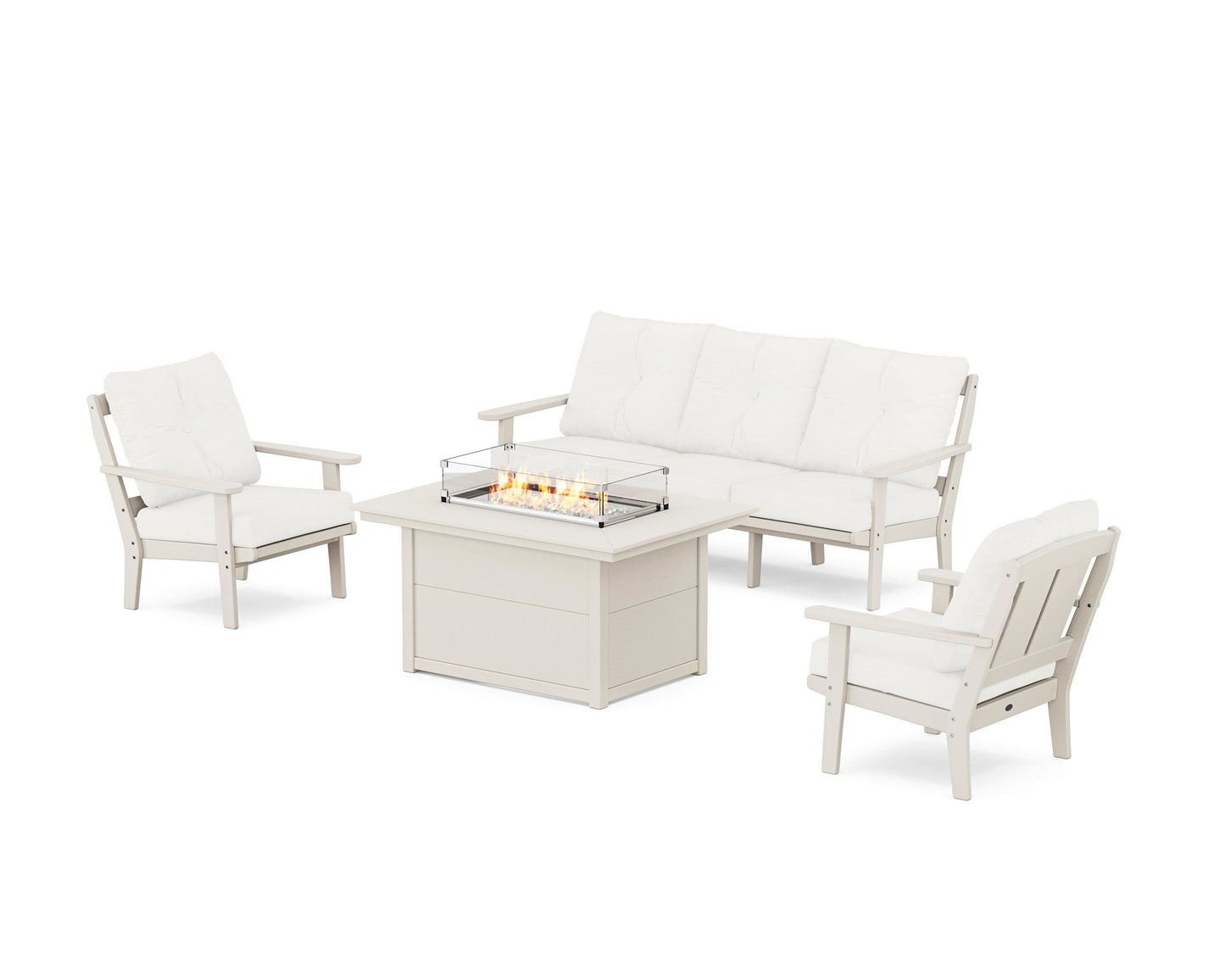 Mission Deep Seating Fire Pit Table Set
