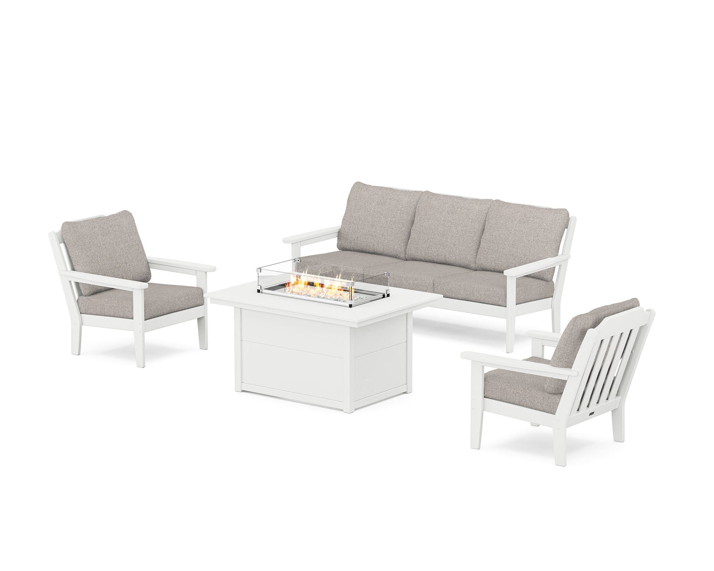 Cottage Deep Seating Fire Pit Table Set
