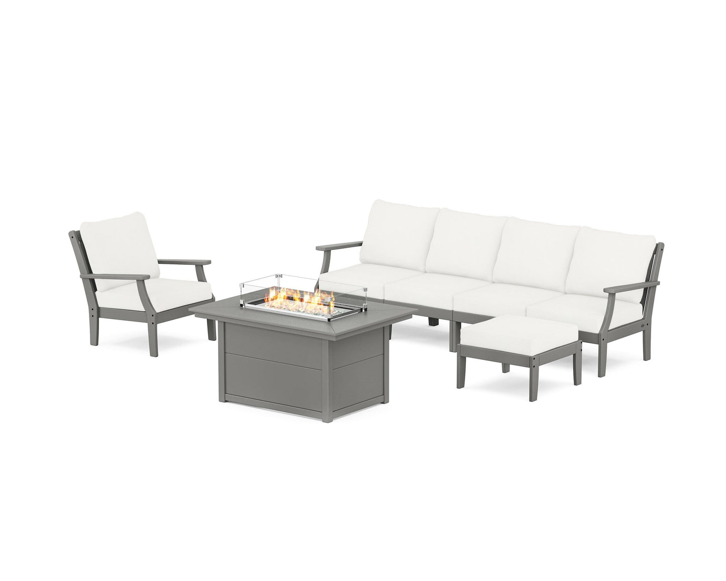 Braxton Sectional Lounge and Fire Pit Set