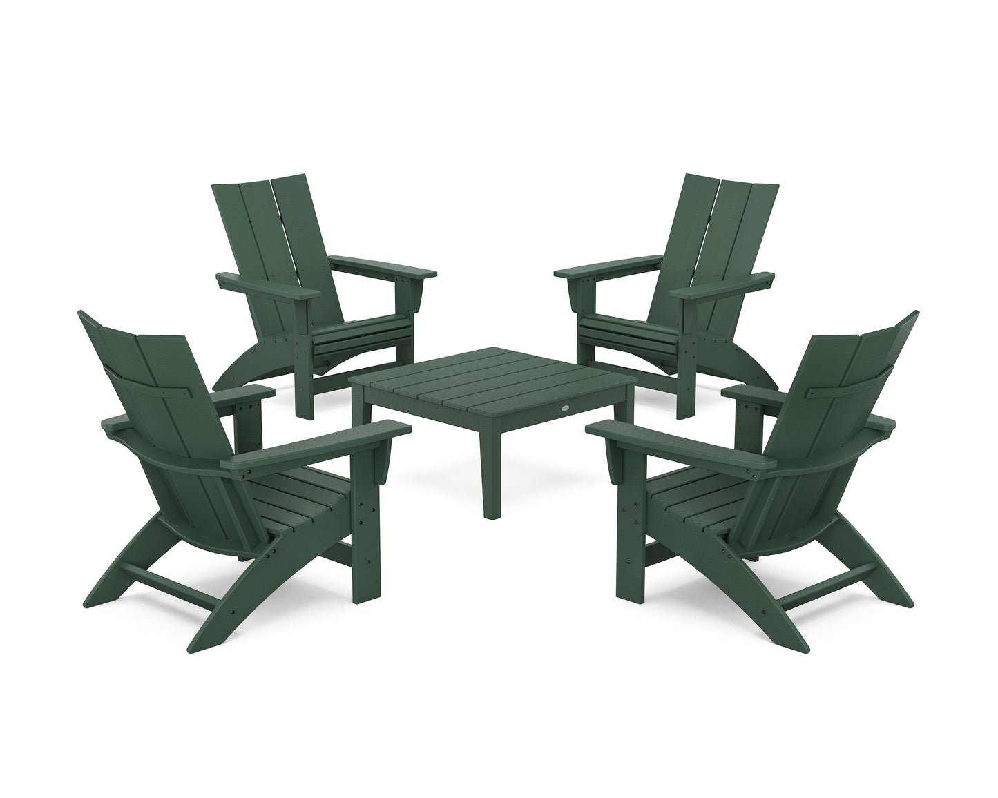 5-Piece Modern Grand Adirondack Chair Conversation Group