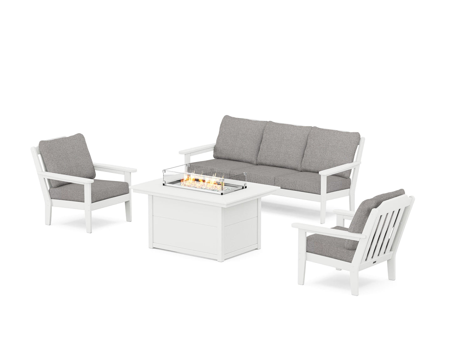 Cottage Deep Seating Fire Pit Table Set