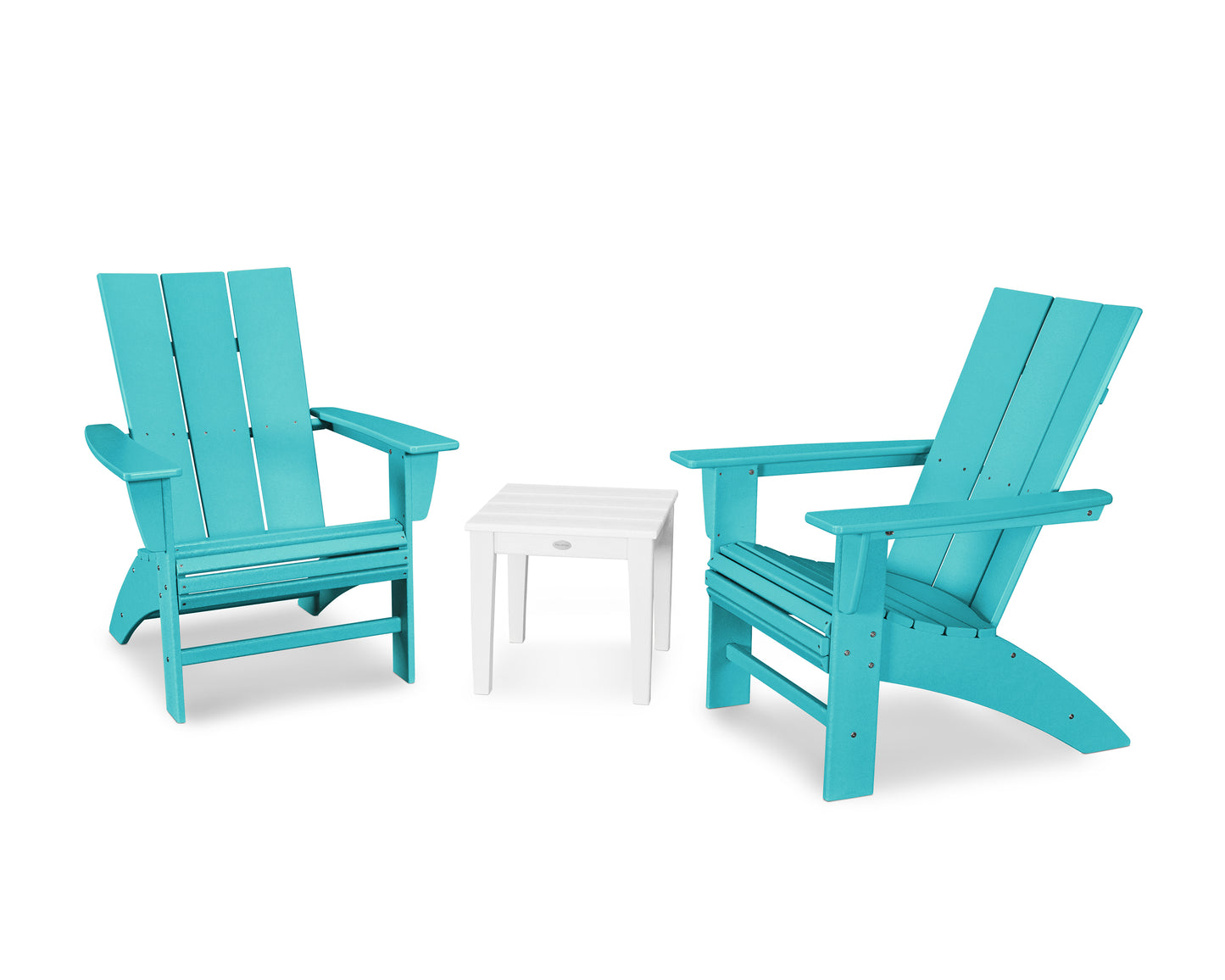 Modern 3-Piece Curveback Adirondack Set