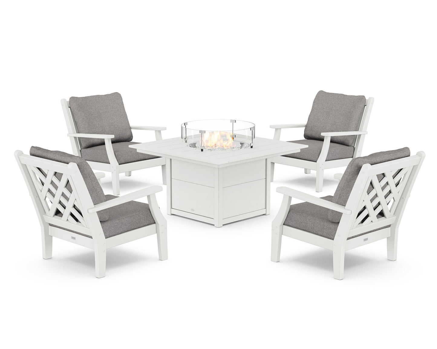 Wovendale 5-Piece Deep Seating Set with Fire Pit Table