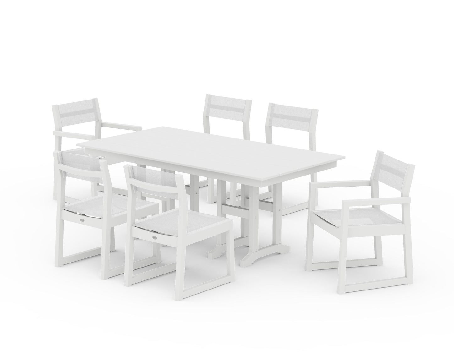 EDGE Sling 7-Piece Farmhouse Dining Set