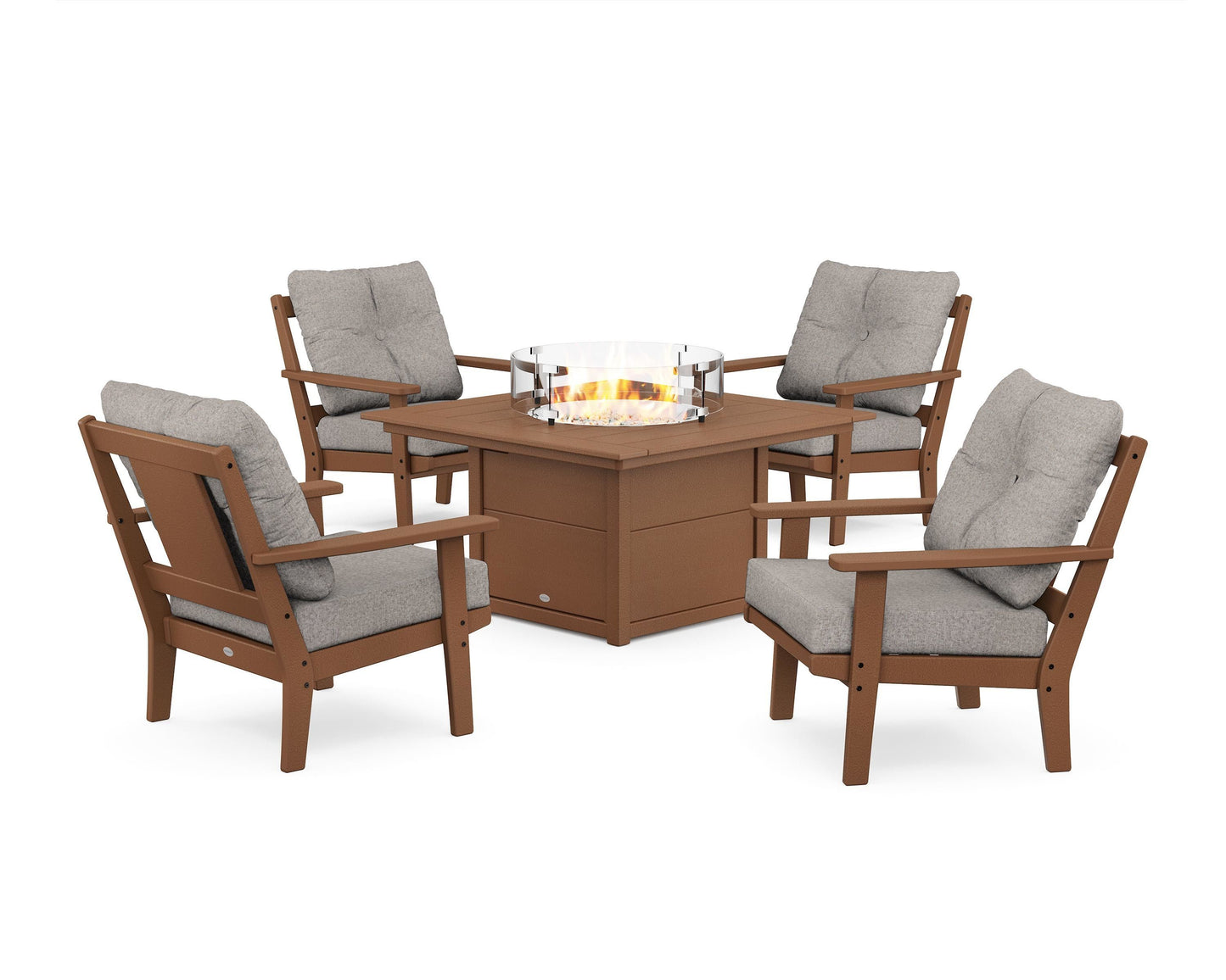 Prairie 5-Piece Deep Seating Set with Fire Pit Table