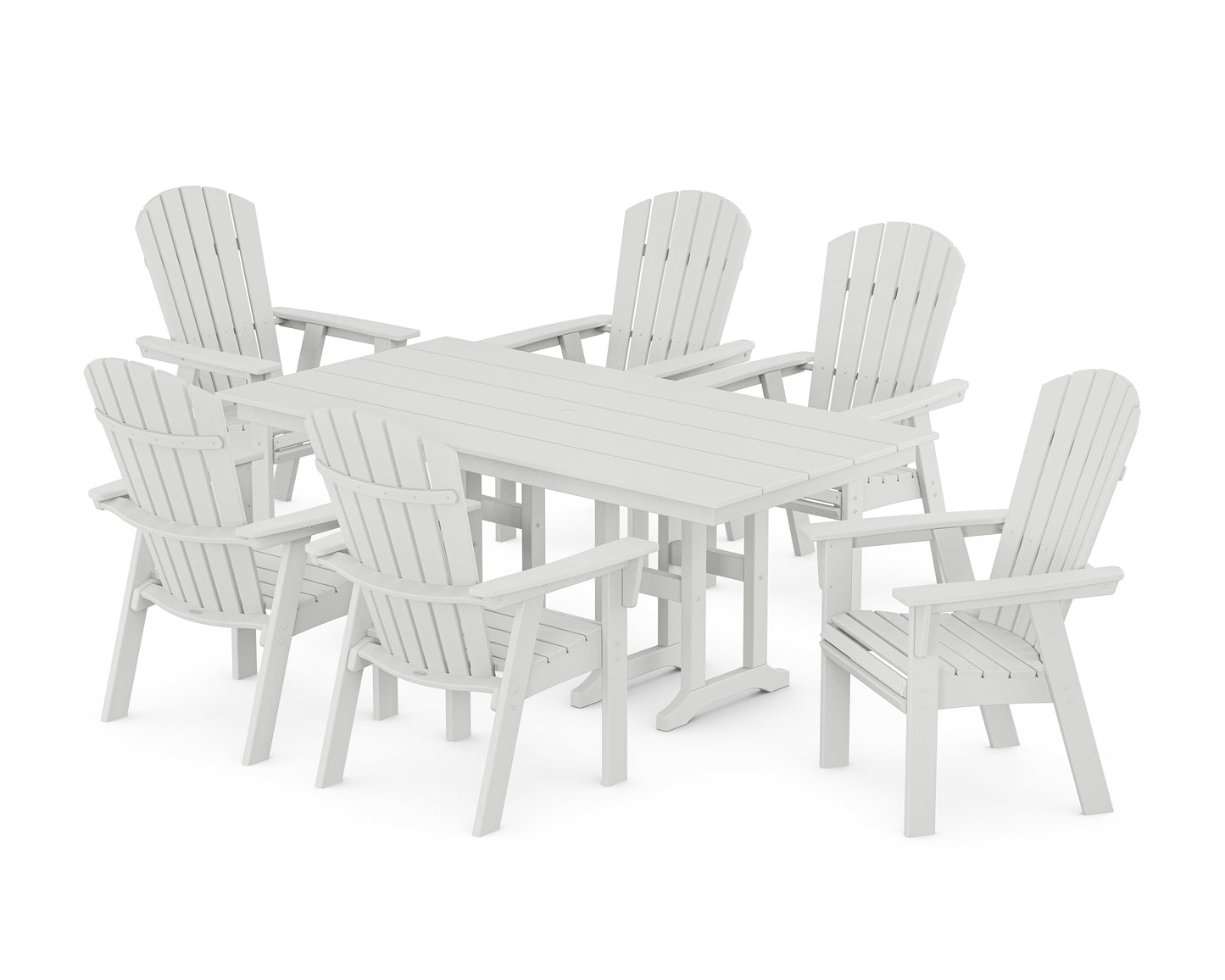 Nautical Curveback Adirondack 7-Piece Farmhouse Dining Set