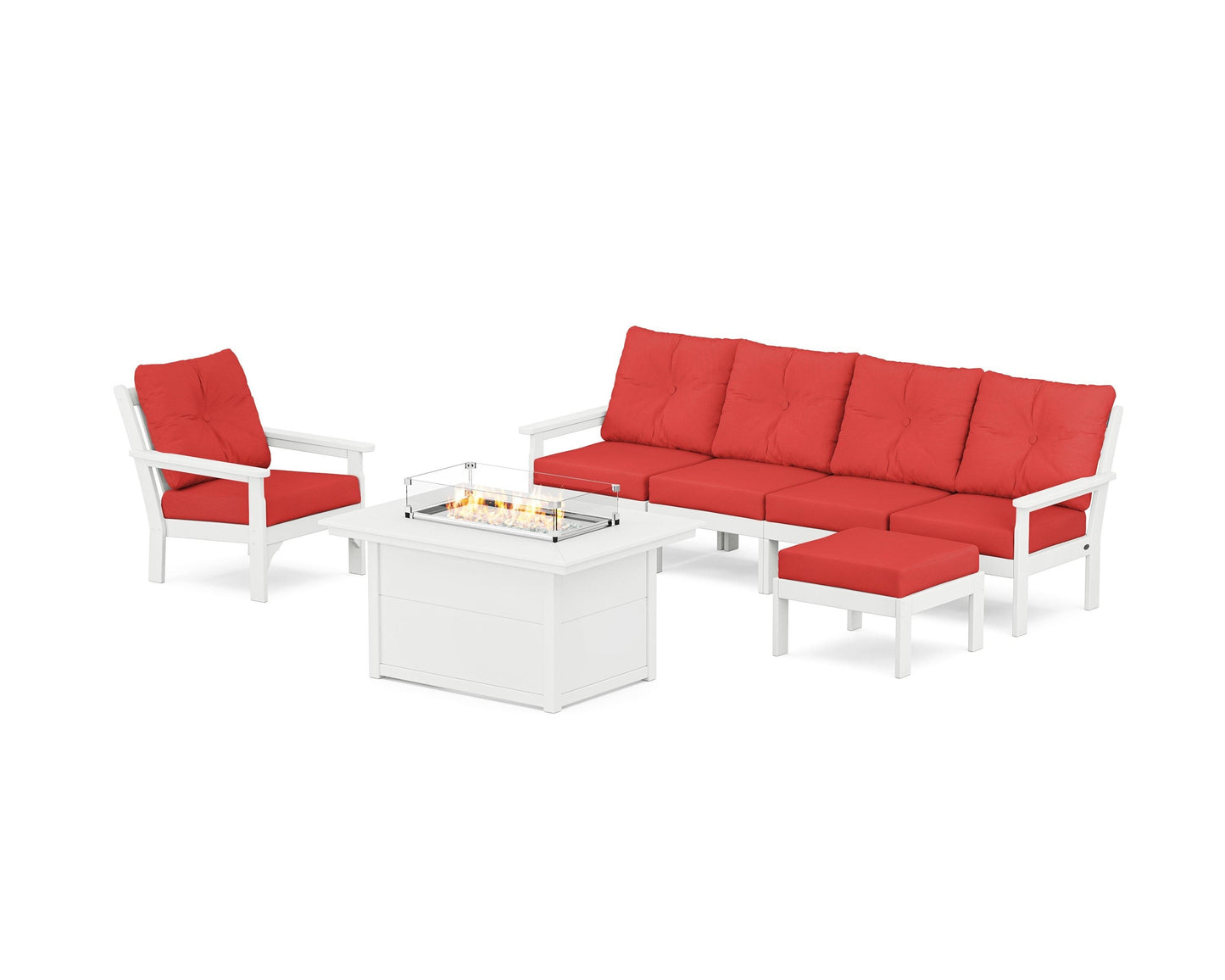 Vineyard Sectional Lounge and Fire Pit Set