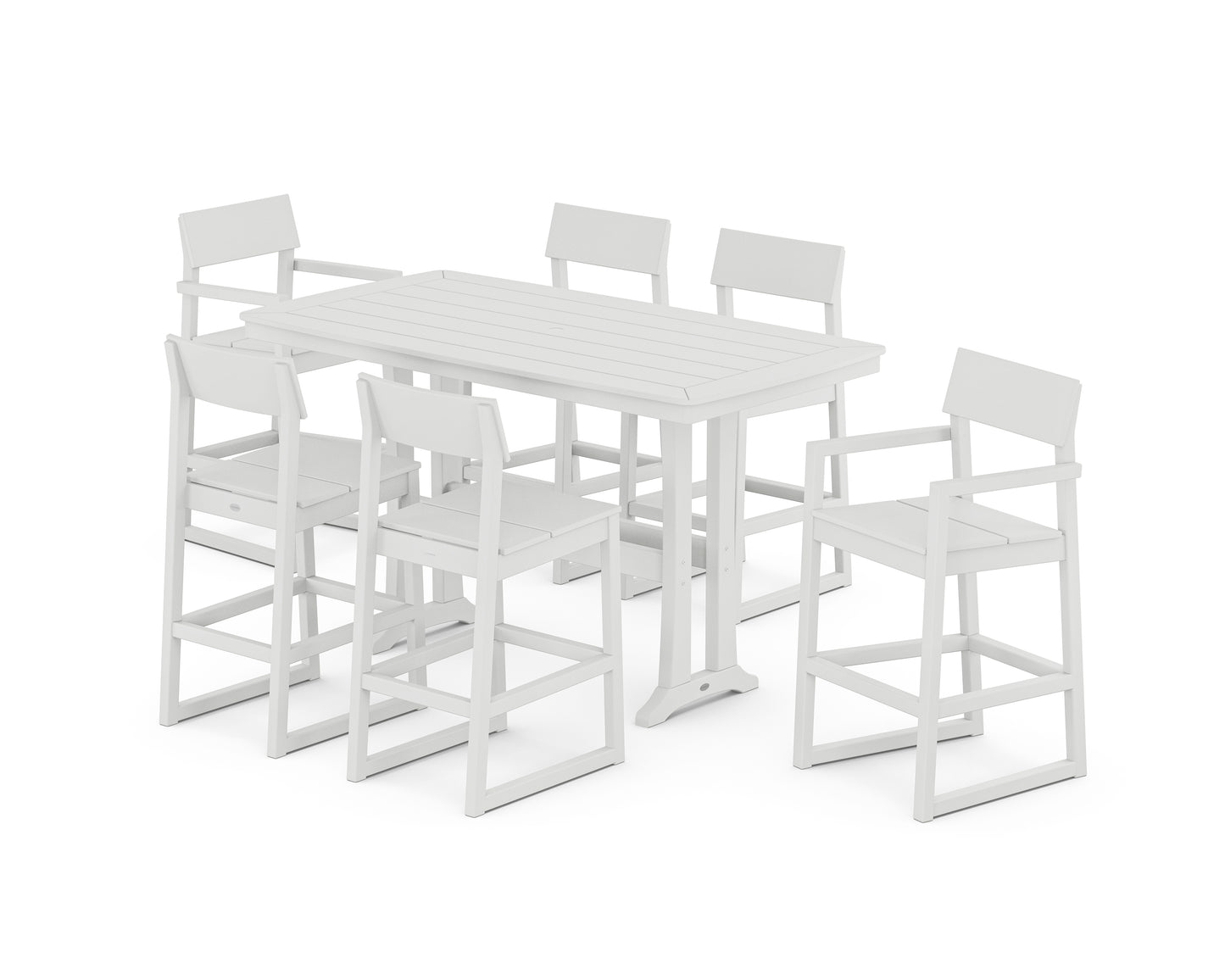 EDGE 7-Piece Bar Set with Trestle Legs