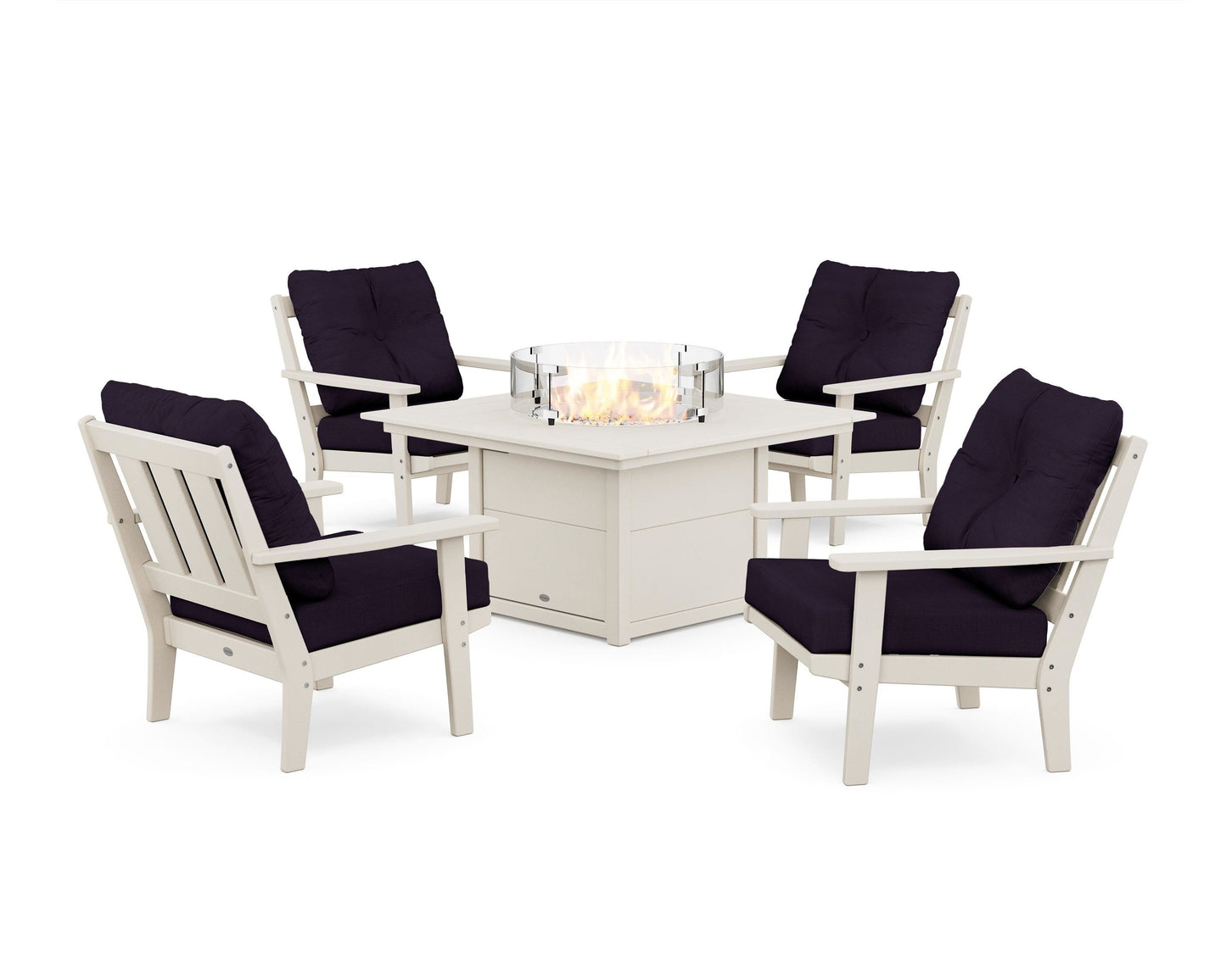 Oxford 5-Piece Deep Seating Set with Fire Pit Table
