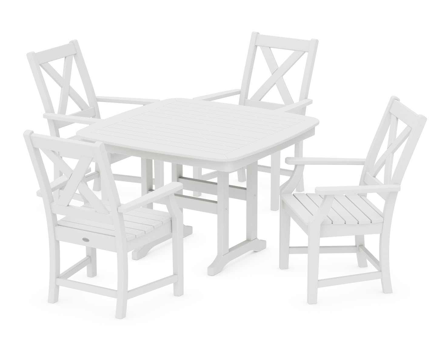 Braxton 5-Piece Dining Set with Trestle Legs