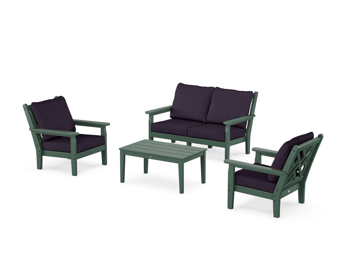 Chippendale 4-Piece Deep Seating Set with Loveseat