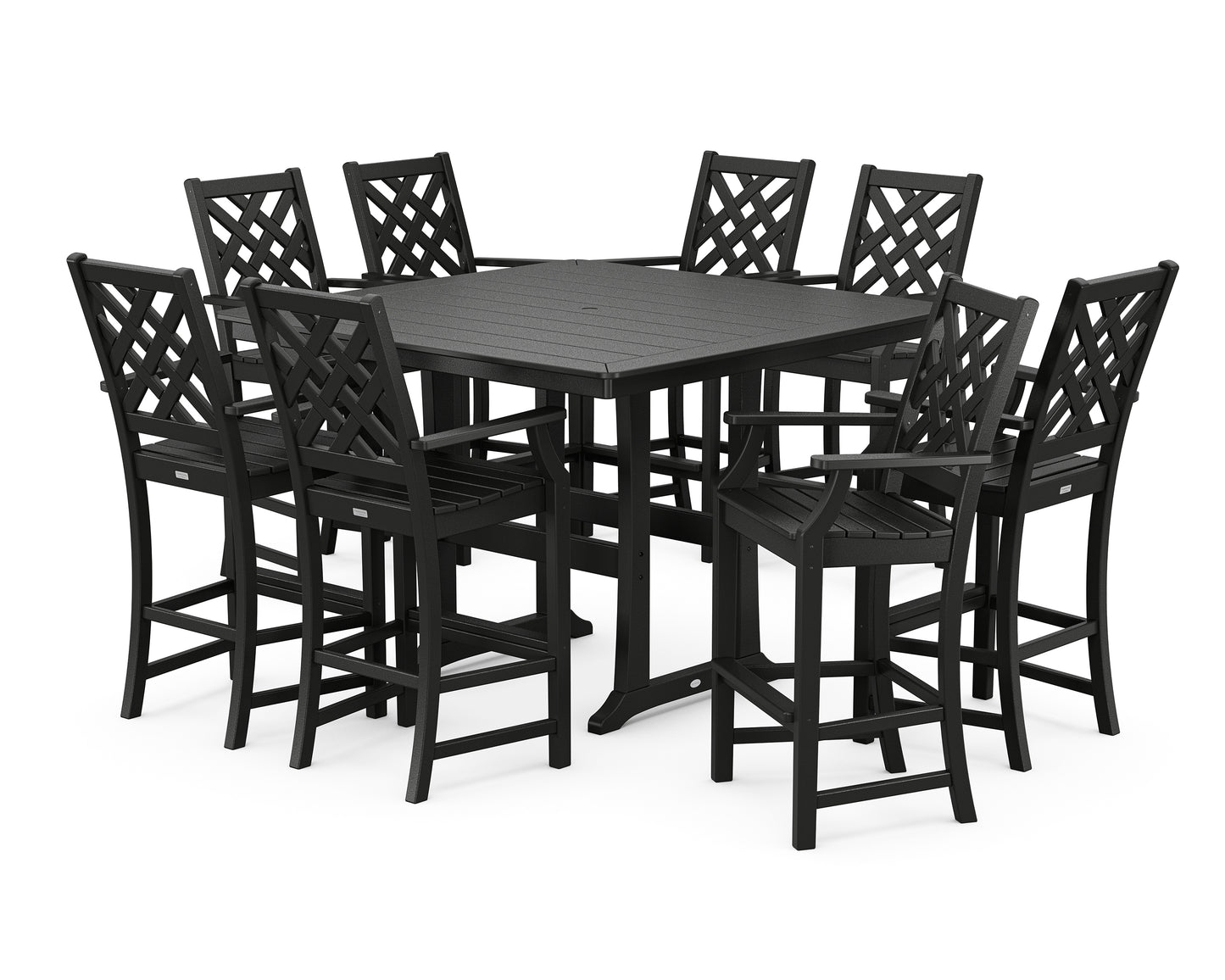 Wovendale 9-Piece Square Bar Set with Trestle Legs