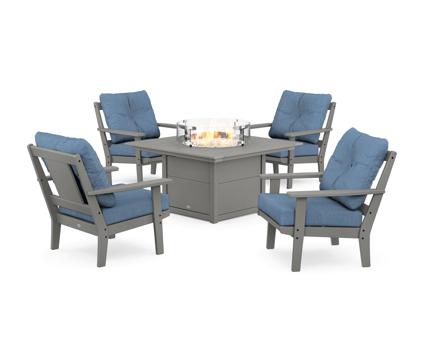 Prairie 5-Piece Deep Seating Set with Fire Pit Table