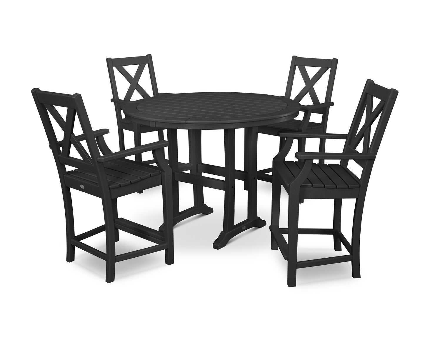 Braxton 5-Piece Nautical Trestle Arm Chair Counter Set