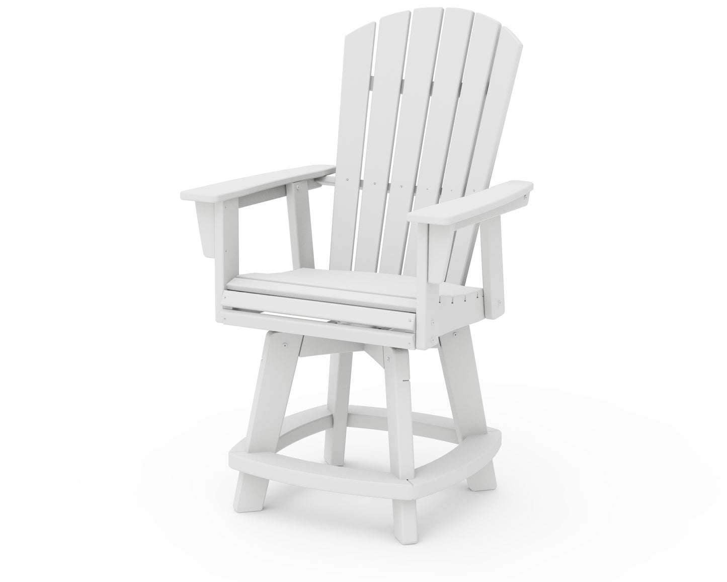 Nautical Curveback Adirondack Swivel Counter Chair