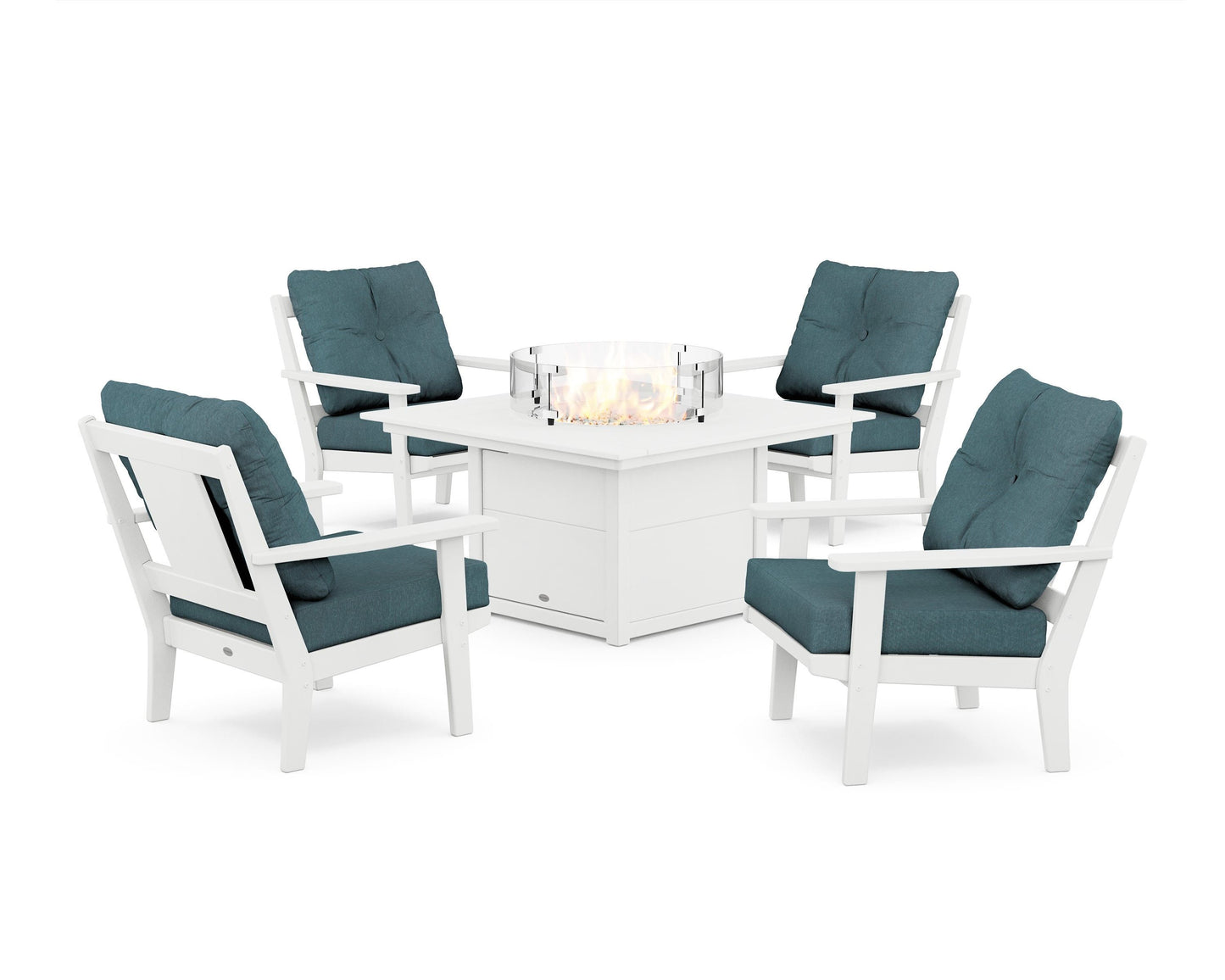 Prairie 5-Piece Deep Seating Set with Fire Pit Table