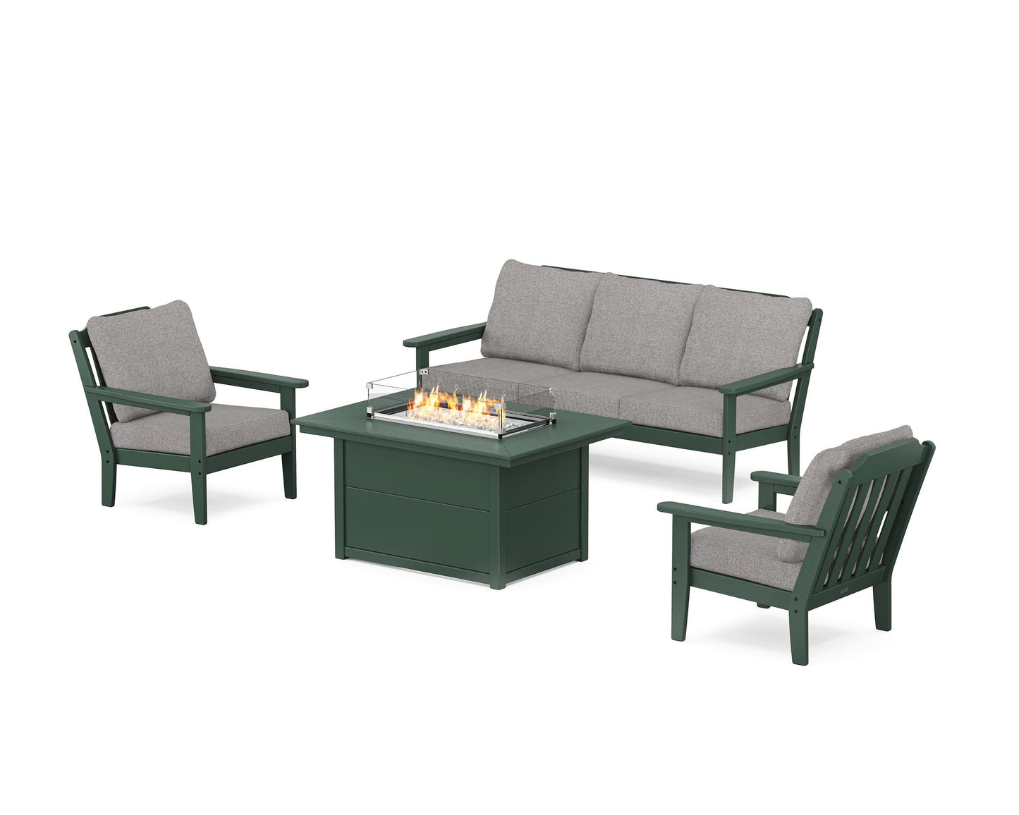 Cottage Deep Seating Fire Pit Table Set