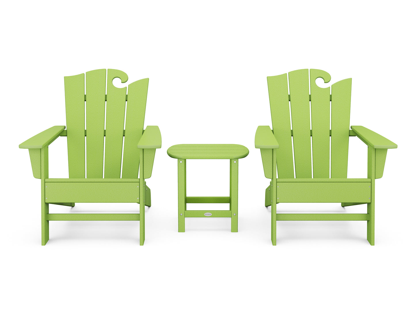 Wave 3-Piece Adirondack Set with The Ocean Chair