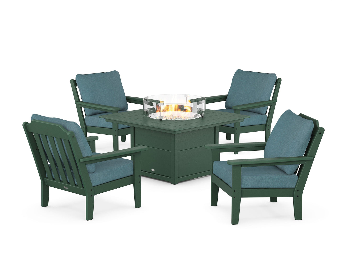Cottage 5-Piece Deep Seating Set with Fire Pit Table