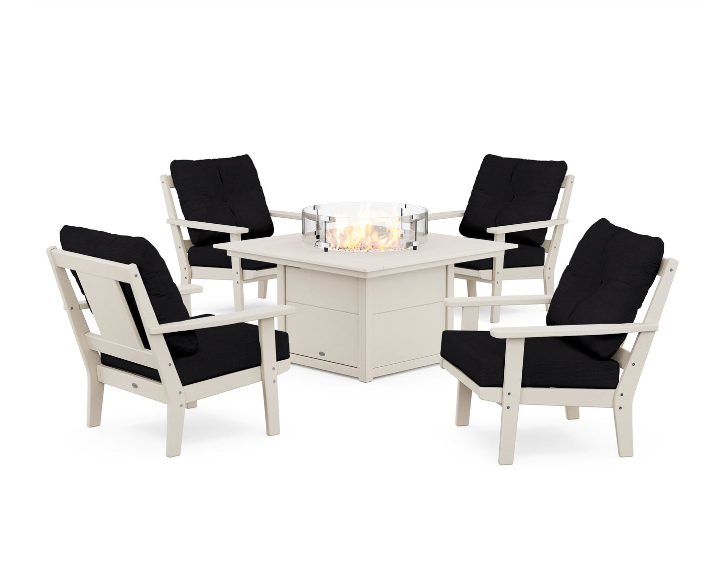 Prairie 5-Piece Deep Seating Set with Fire Pit Table