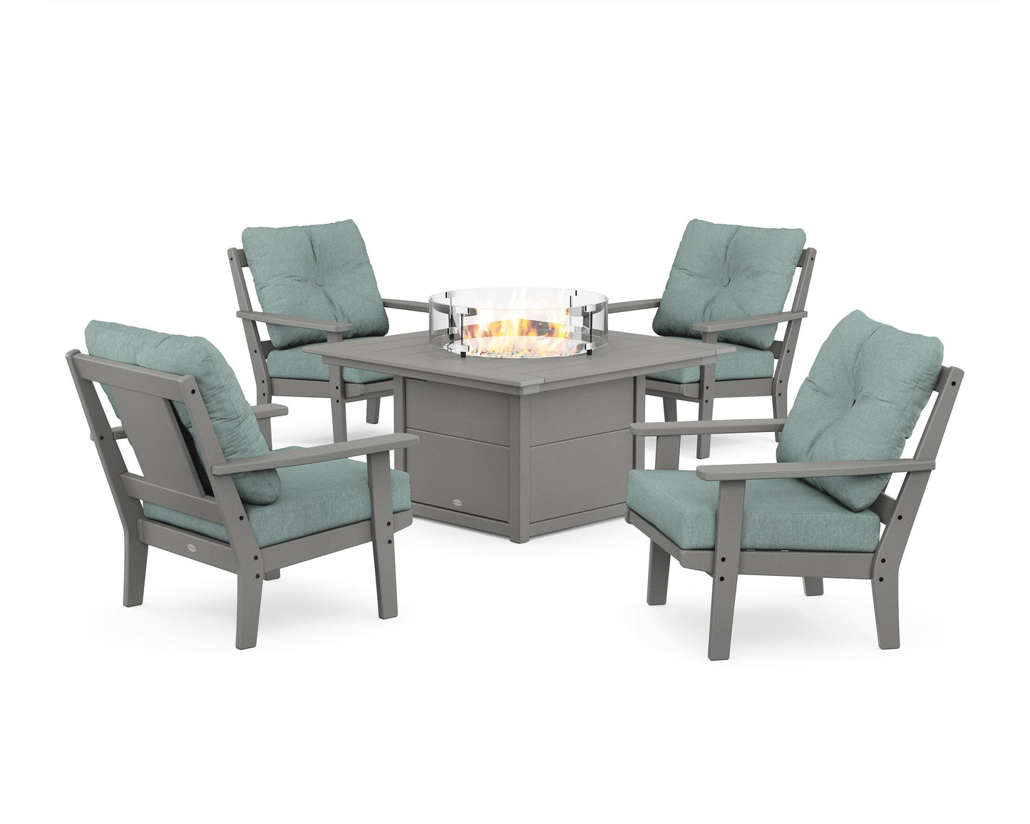 Prairie 5-Piece Deep Seating Set with Fire Pit Table