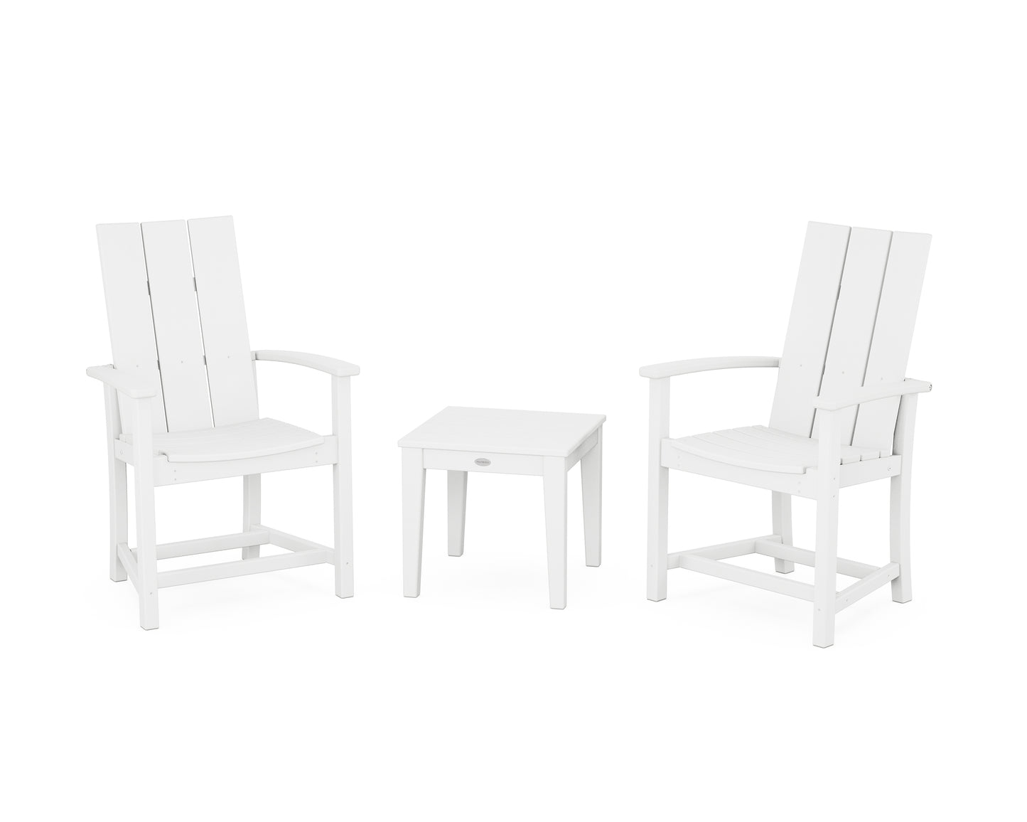 Modern 3-Piece Upright Adirondack Chair Set