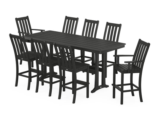 Vineyard 9-Piece Bar Set with Trestle Legs
